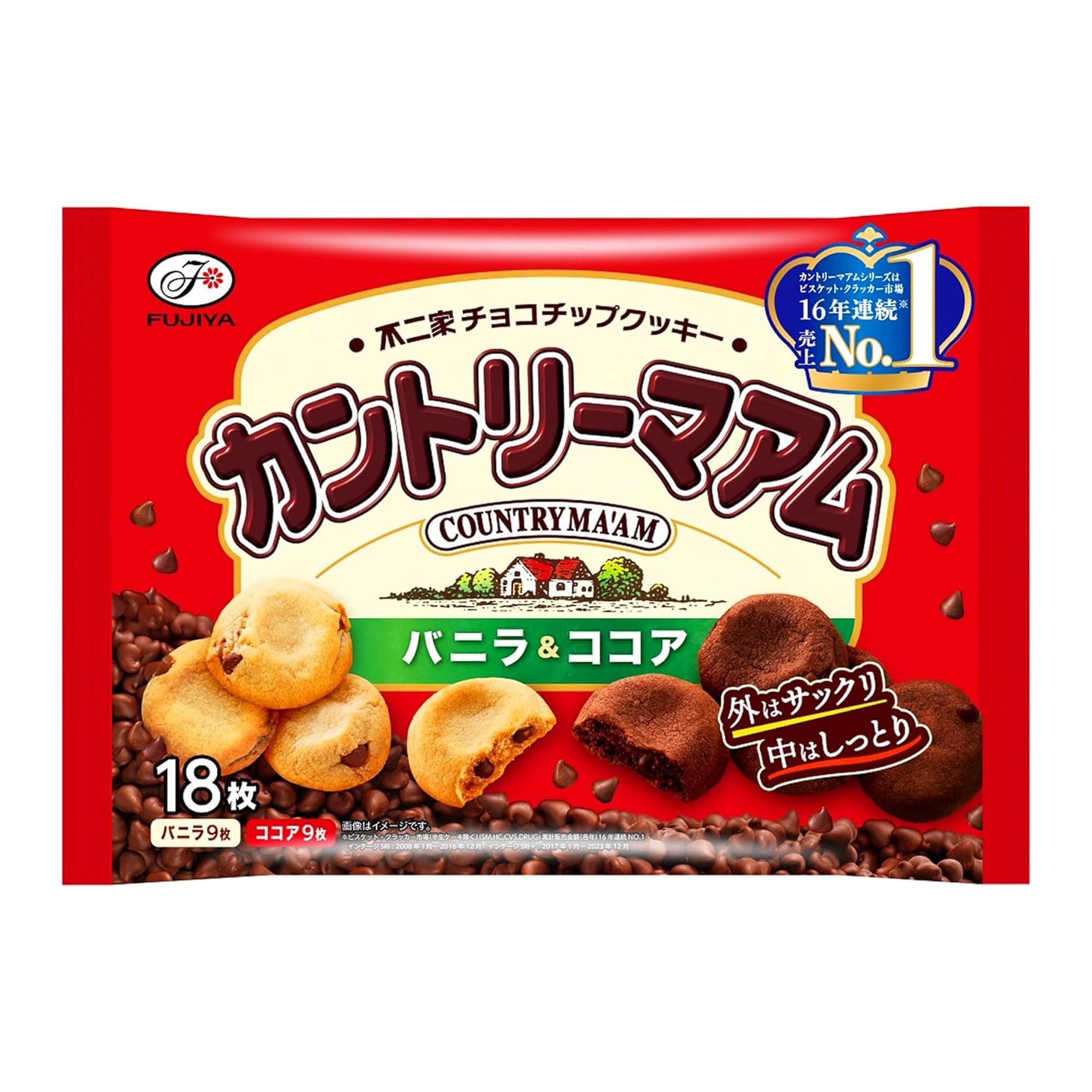 fujiya Country Maid Vanilla & Cocoa 18 pieces
