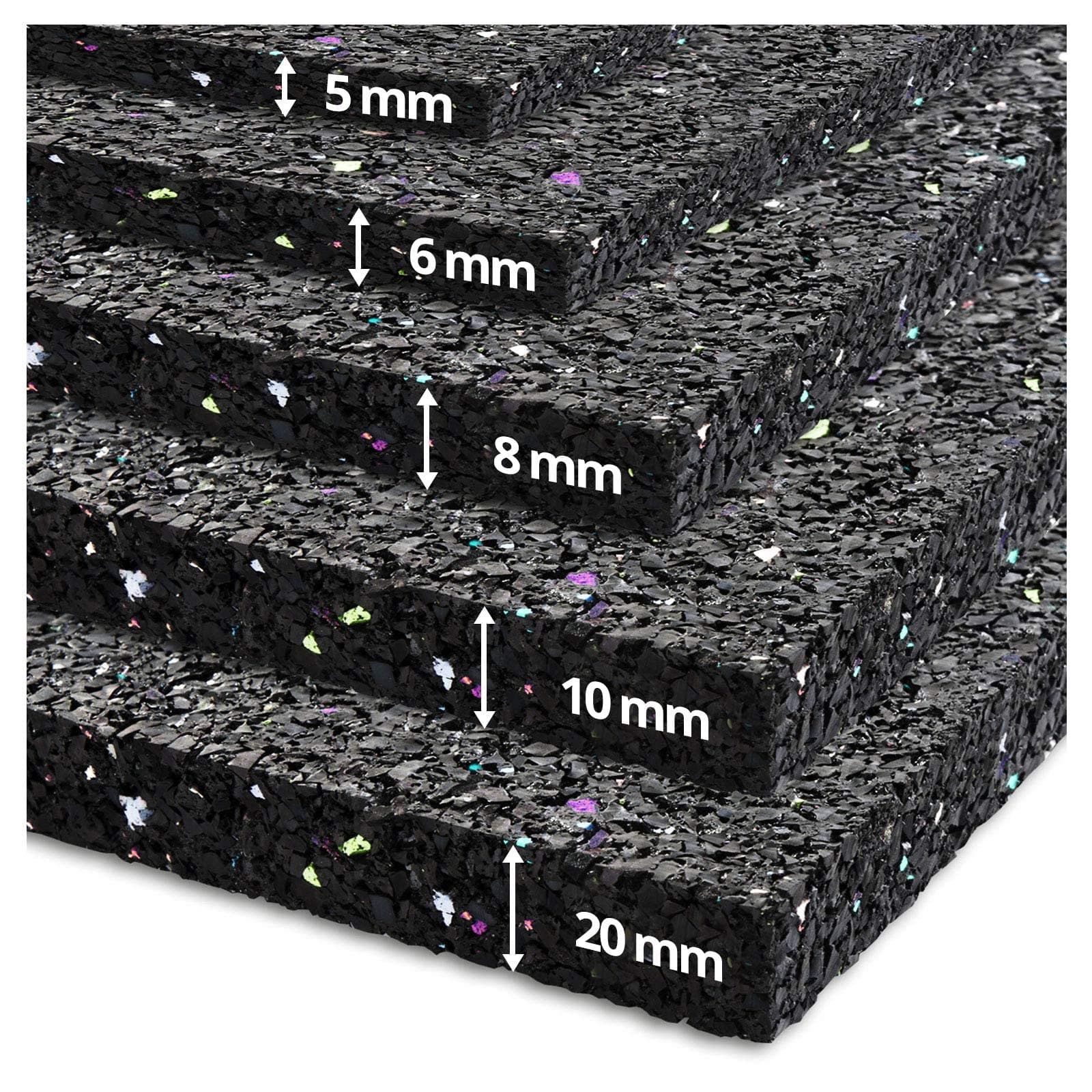 etm Anti-Vibration Washing Machine Mat - Soundproof Mat for Appliances | Thick Rubber | Sound and Impact Absorbing | Thickness: 5mm - 500 x 62.5 cm