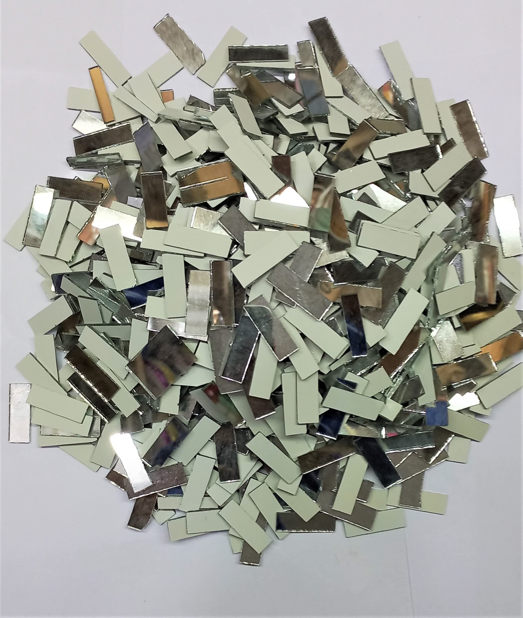 OMX Rectangle Mosaic Pieces for Embroidery & Craft Making (23 x 8.5mm, 200pcs)