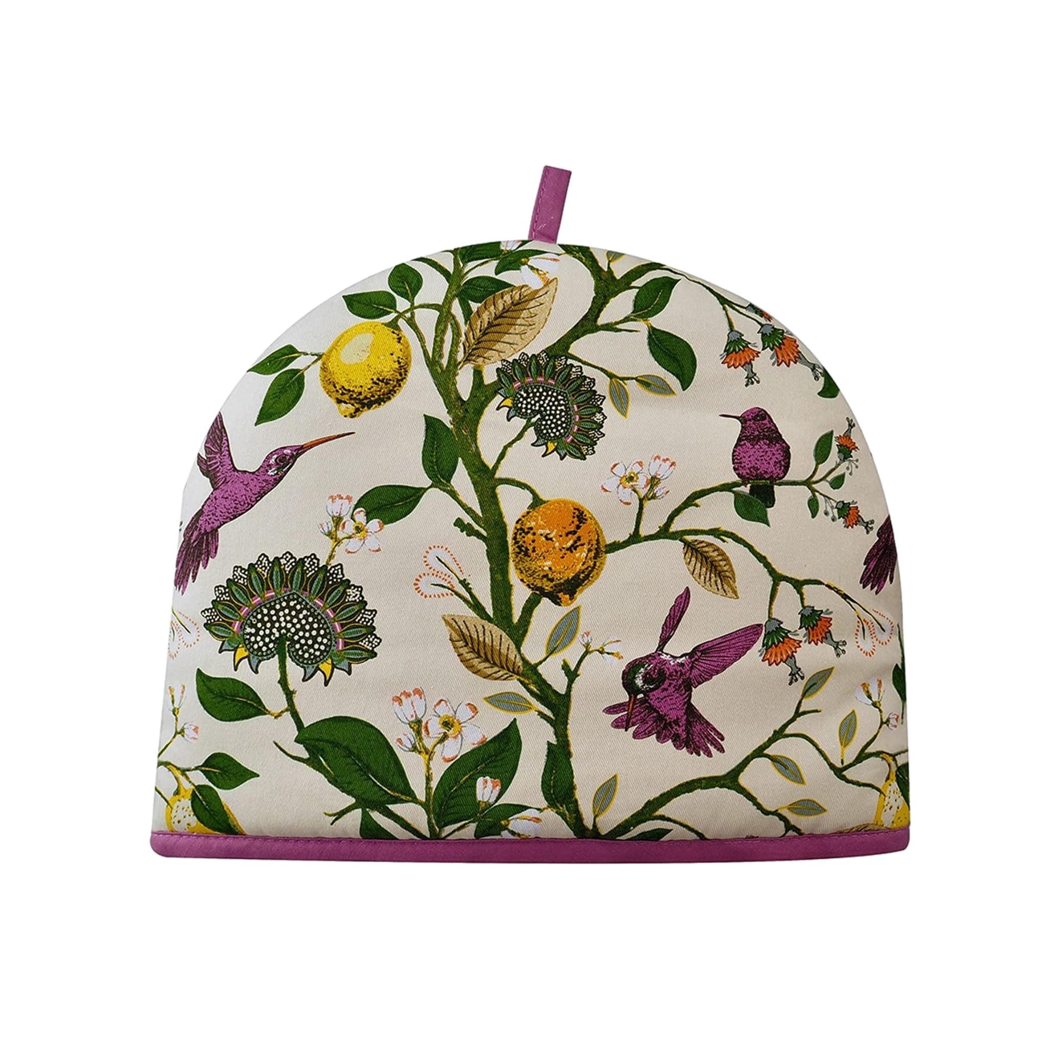 Tea Cosy For Insulated Teapot Warmer (35x27x3cm) - Quick Dry Cotton Small, Medium, Large Teapot Funny and Trendy Design - Ideal For Women (Hummingbird)