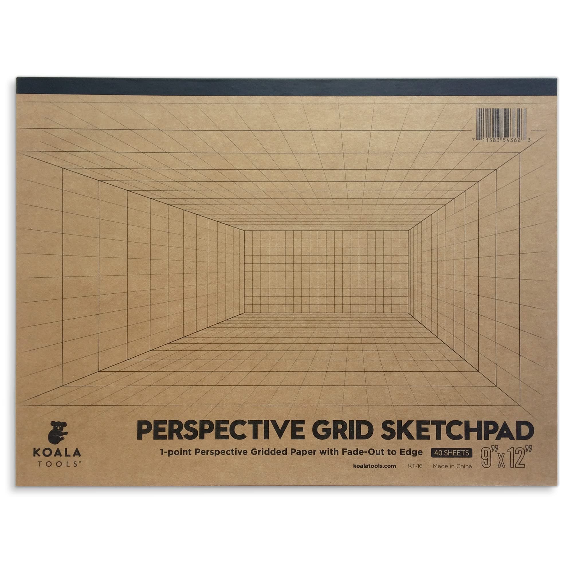 - Koala Tools | Drawing Perspective (1 and 2-Point) Large Sketch Pad (1 Point - 9 x 12)