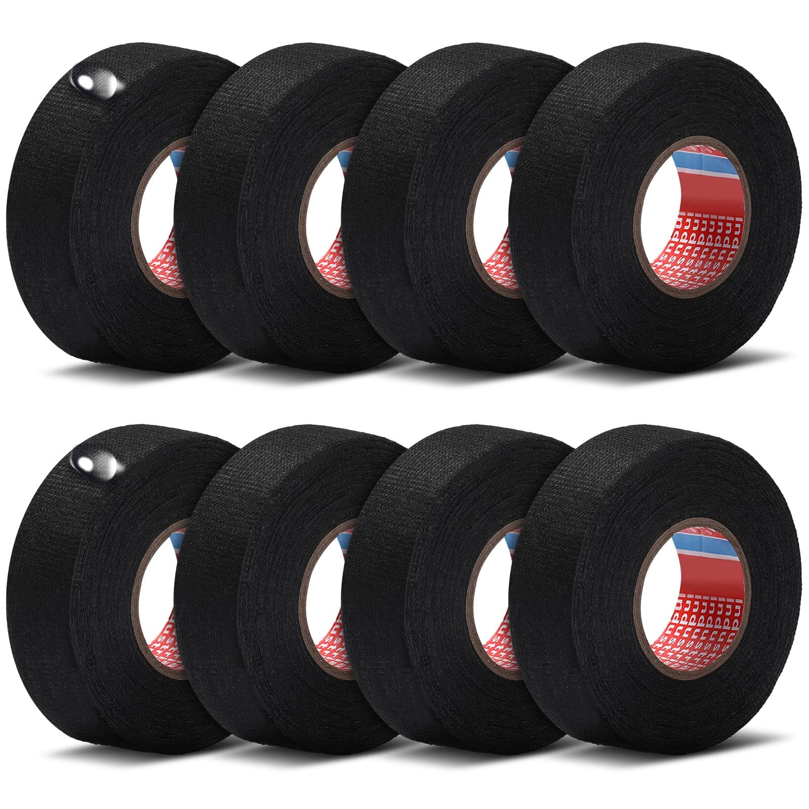 Wire Harness Cloth Electrical Tesa Tape Wire Loom Harness Automotive Heat Proof Cloth Tape for Automotive Electrical Wrap Protection Insulation Cable Fixed 1 Inch x 49.2 FT(8 Rolls)