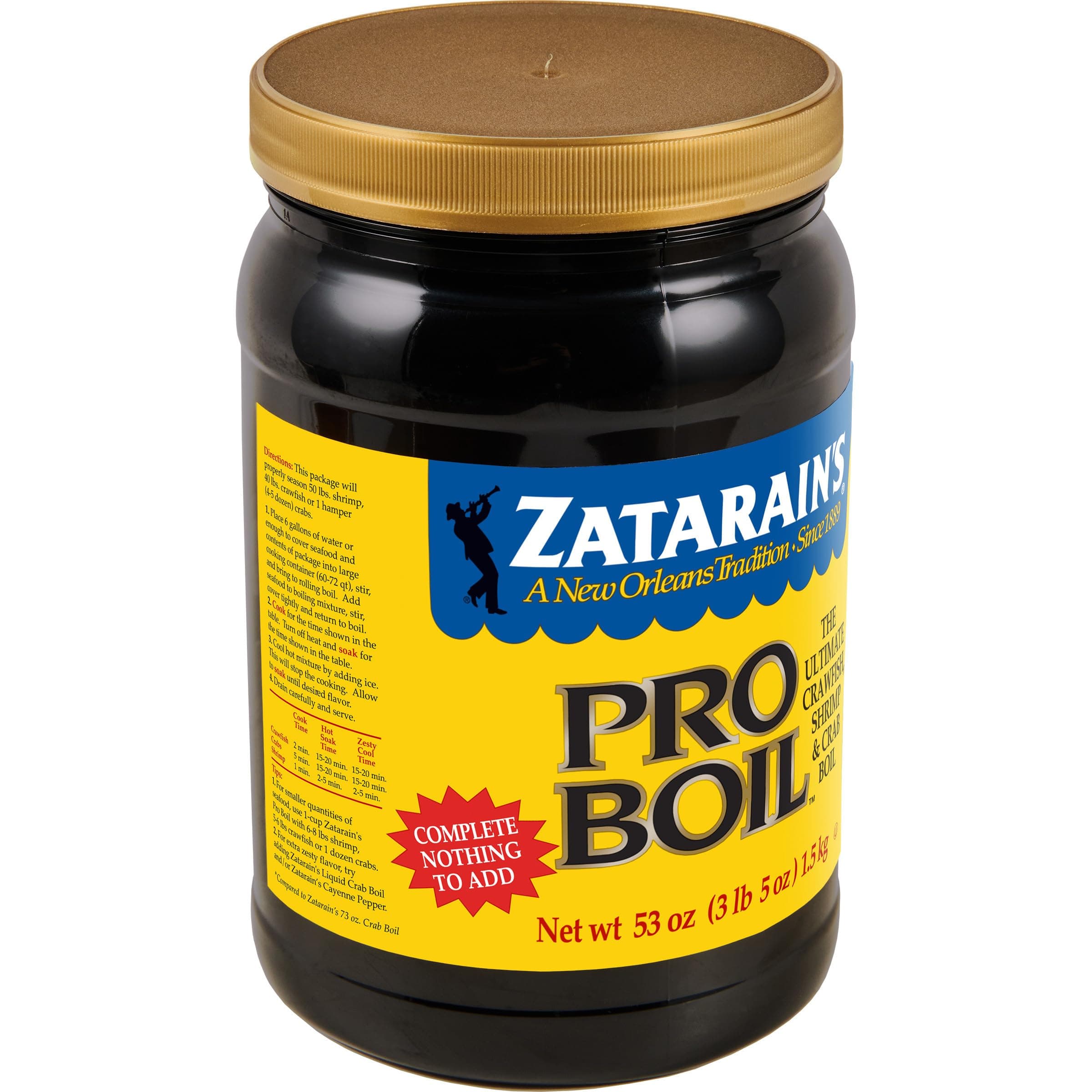 Zatarains Pro Boil The Ultimate Crawfish Shrimp & Crab Boil Catering Size Tub 1.5kg