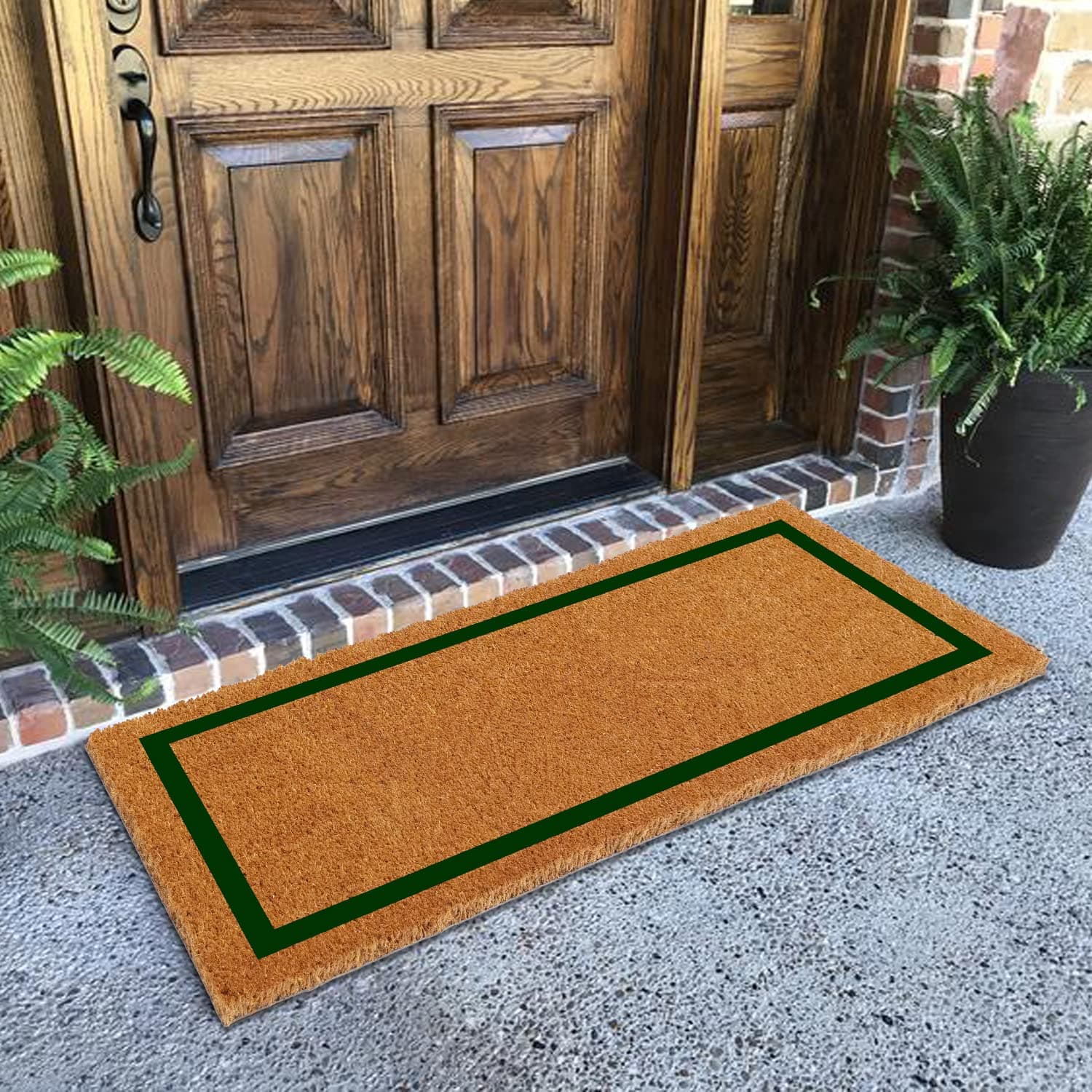 Onlymat Coir Doormat Long Lasting, Heavy Duty, Weather Resistant Entryway Rug Coco Coir With Vinyl Backing For Indoor & Covered Entrances 40 X 120 Cm, Large Rectangle