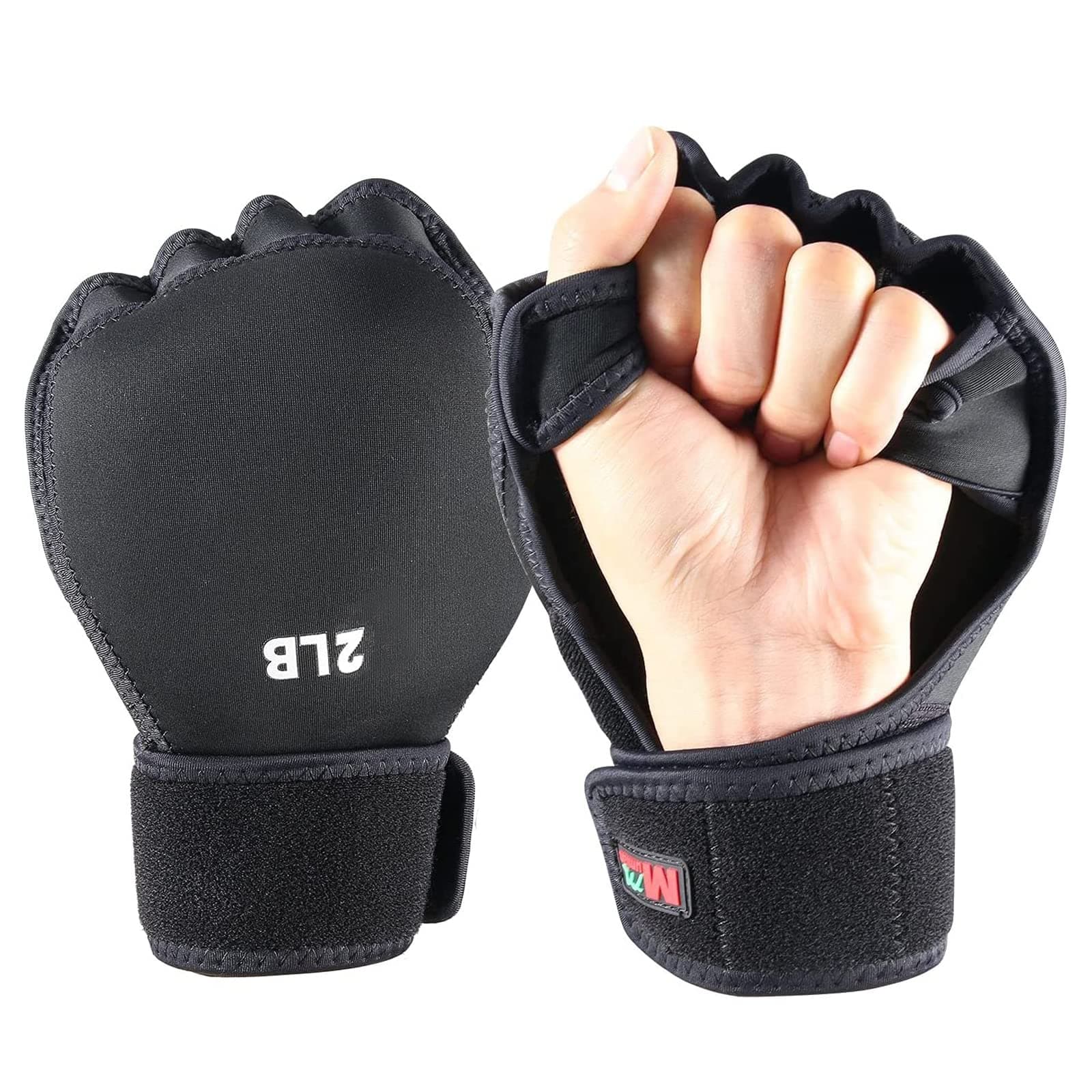Weighted Hand Gloves 5lb(2.5lb Each), Soft Iron Fitness Gloves, Washable, for Gym Boxing Swimming Strength Training