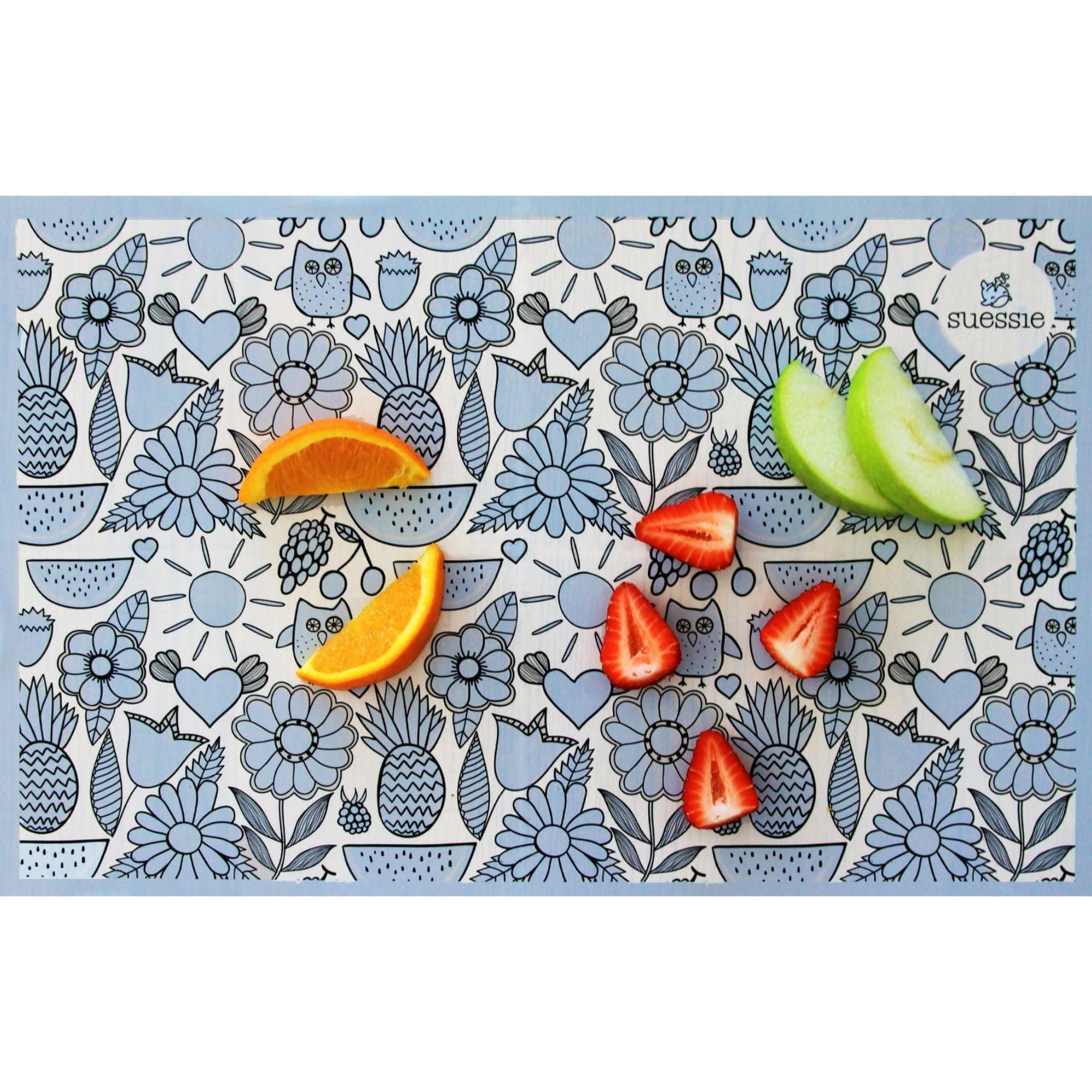 Disposable Placemats - 60 Count (3 Bags of 20) for Baby or Toddler - BPA Free and Eco-Friendly - Stick On Table Topper for Kids - Children's 4 Sided Stick-On Place Mats