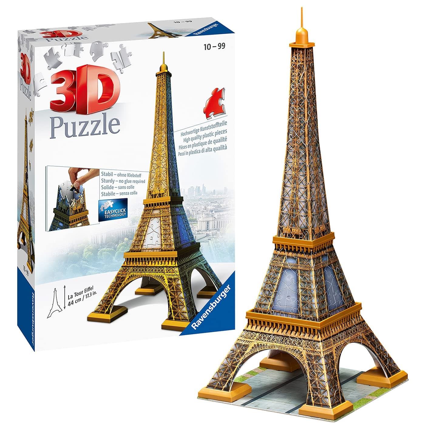Eiffel Tower 3D Jigsaw Puzzle for Adults and Kids Age 10 Years Up - 216 Pieces - No Glue Required