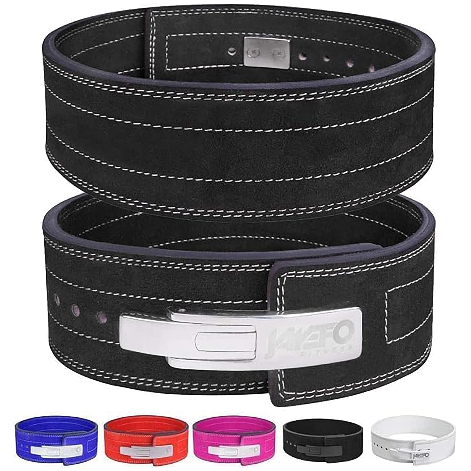 JAYEFO SPORTS LEATHER WEIGHT LIFTING LEVER BELT FOR POWERLIFTING IPF BUCKLE MEN & WOMEN STRONGMAN 10MM WORKOUT DEADLIFTS