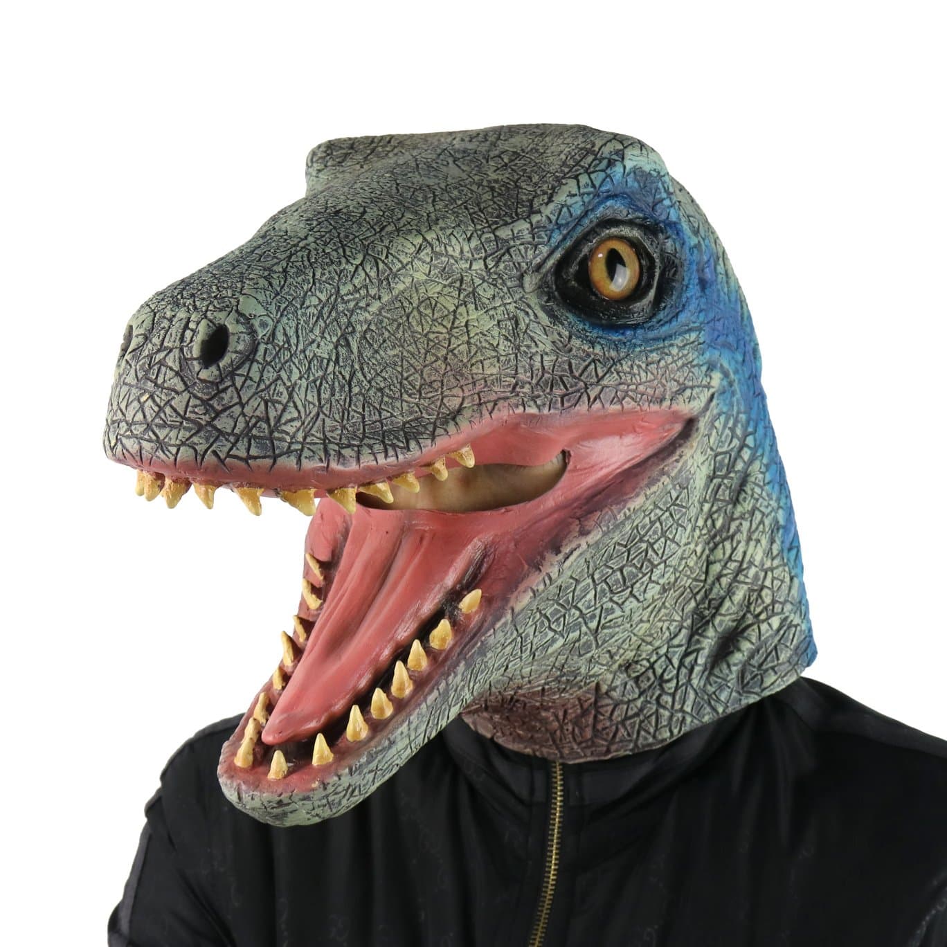 Halloween Animal Mask Costume Party Latex Dinosaur Head Mask Velociraptor