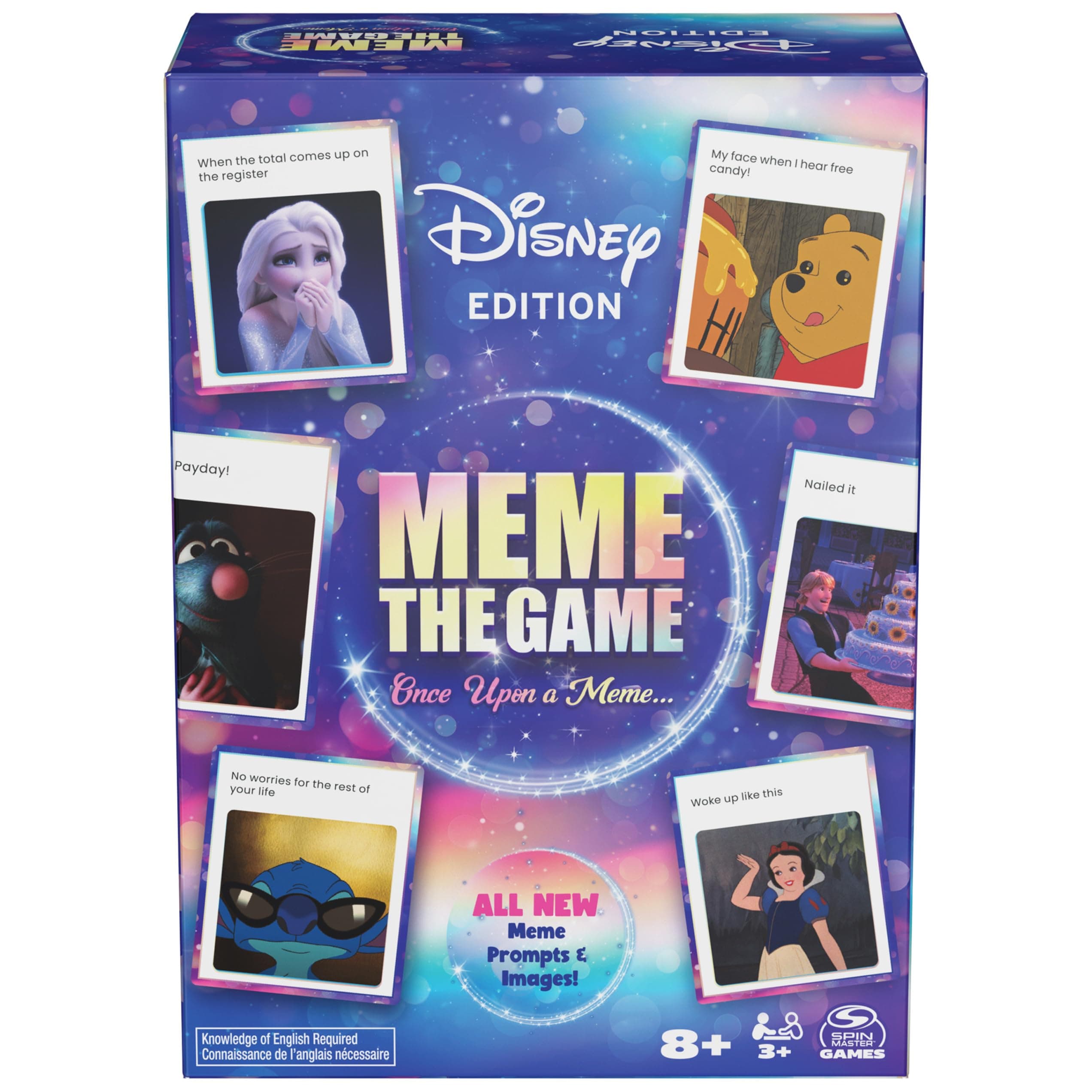Disney Meme The Game, Disney Card Game for Hilarious Family Fun, Funny Caption Contest with Classic & Modern Characters, for Kids & Family, 3-6 Players, for Ages 8 & Up