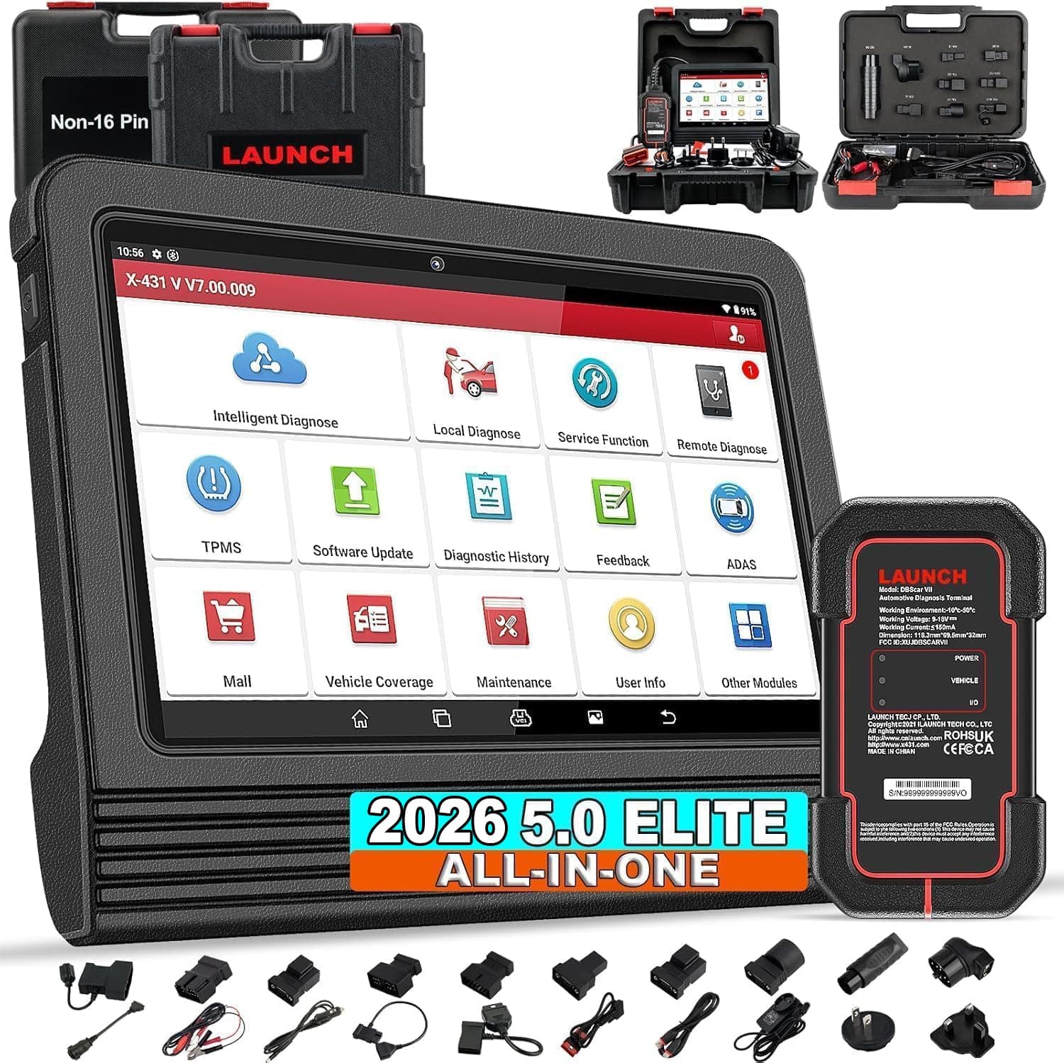 LAUNCH X431 PRO V 5.0,2026 New Gen. OEM Bluetooth Bidirectional Scan Tool w/Canfd Doip,Same as Pro3s+ 5.0,Online Code & 38+ Reset for All Cars,2 Yrs Free Update