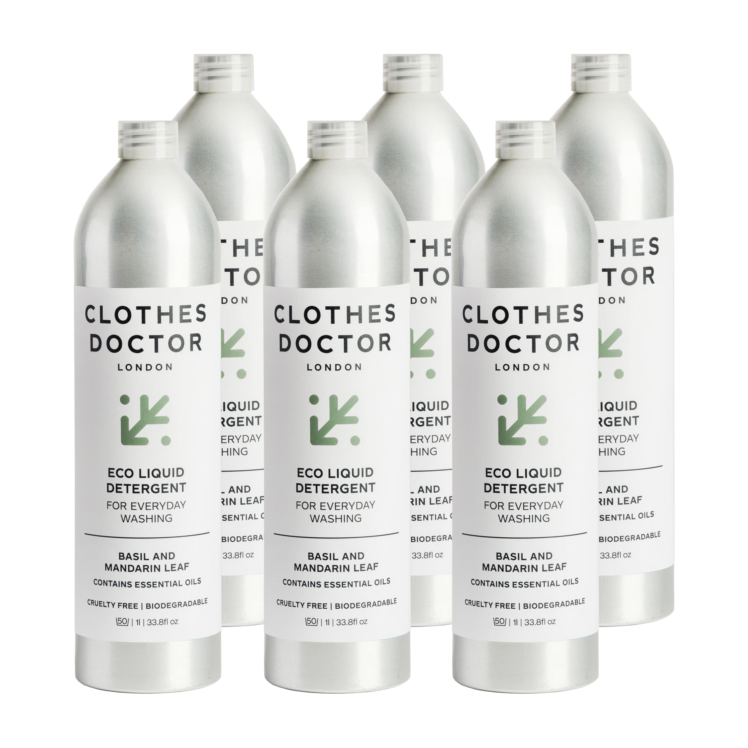 6x 1L Eco Friendly Naturally Fragranced All Purpose Liquid Detergent - Made in Britain | Concentrated Formula Natural Scented Laundry Washing Detergent For Tough Stains Palm Oil & Cruelty Free 50 Wash