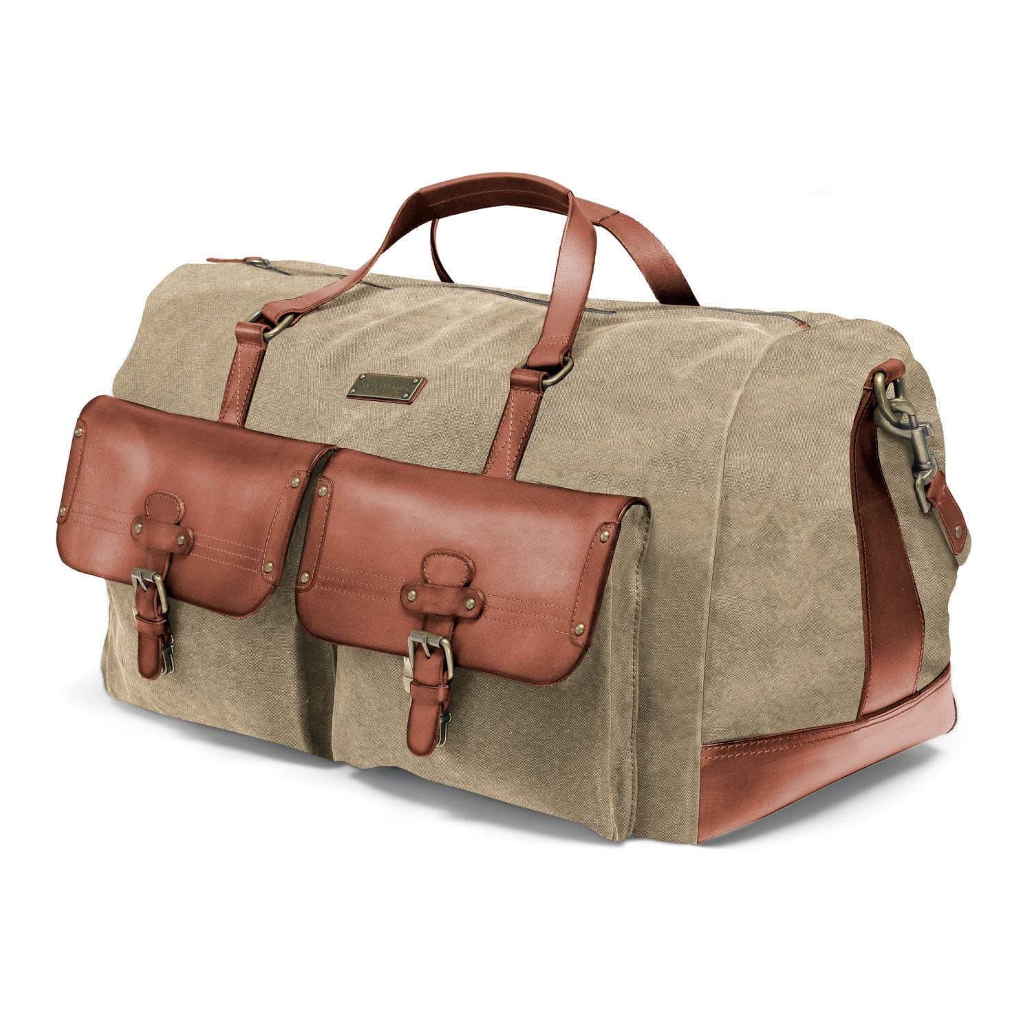 Kimberley Long Weekender, travel bag, hodall, carry-all, canvas leather bag, vintage, explorer,safari, sand brown