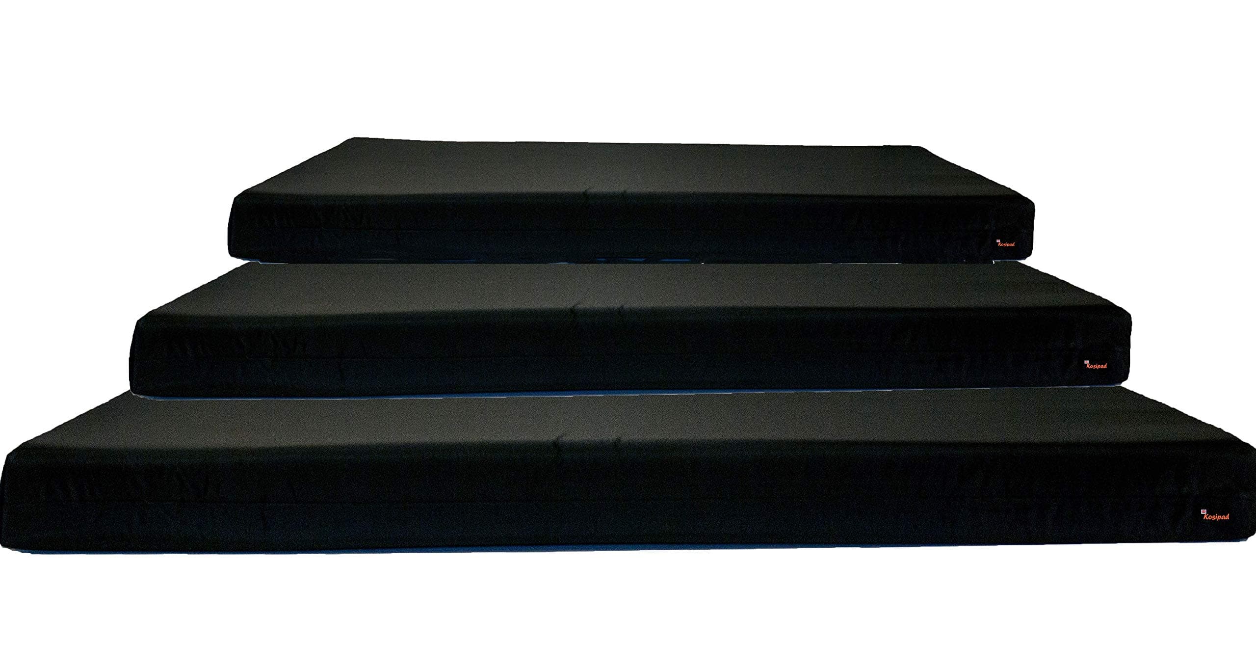 KosiPad Deluxe Gym Landing Crash Mat, Play, Nursury, Training Safe, Soft (Black None Slip, Extra Large)