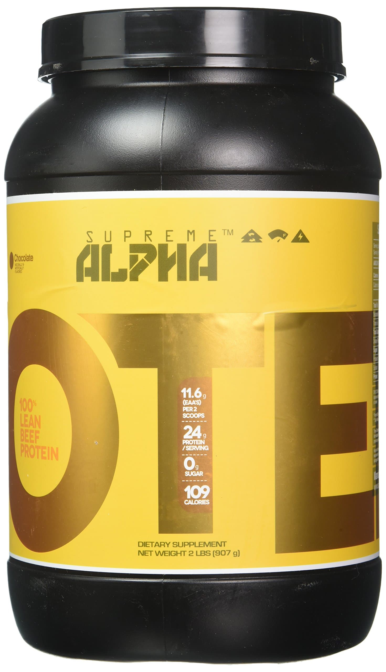 Supreme Alpha Beef Protein Powder With Rich Chocolate Flavor - 2 Pounds
