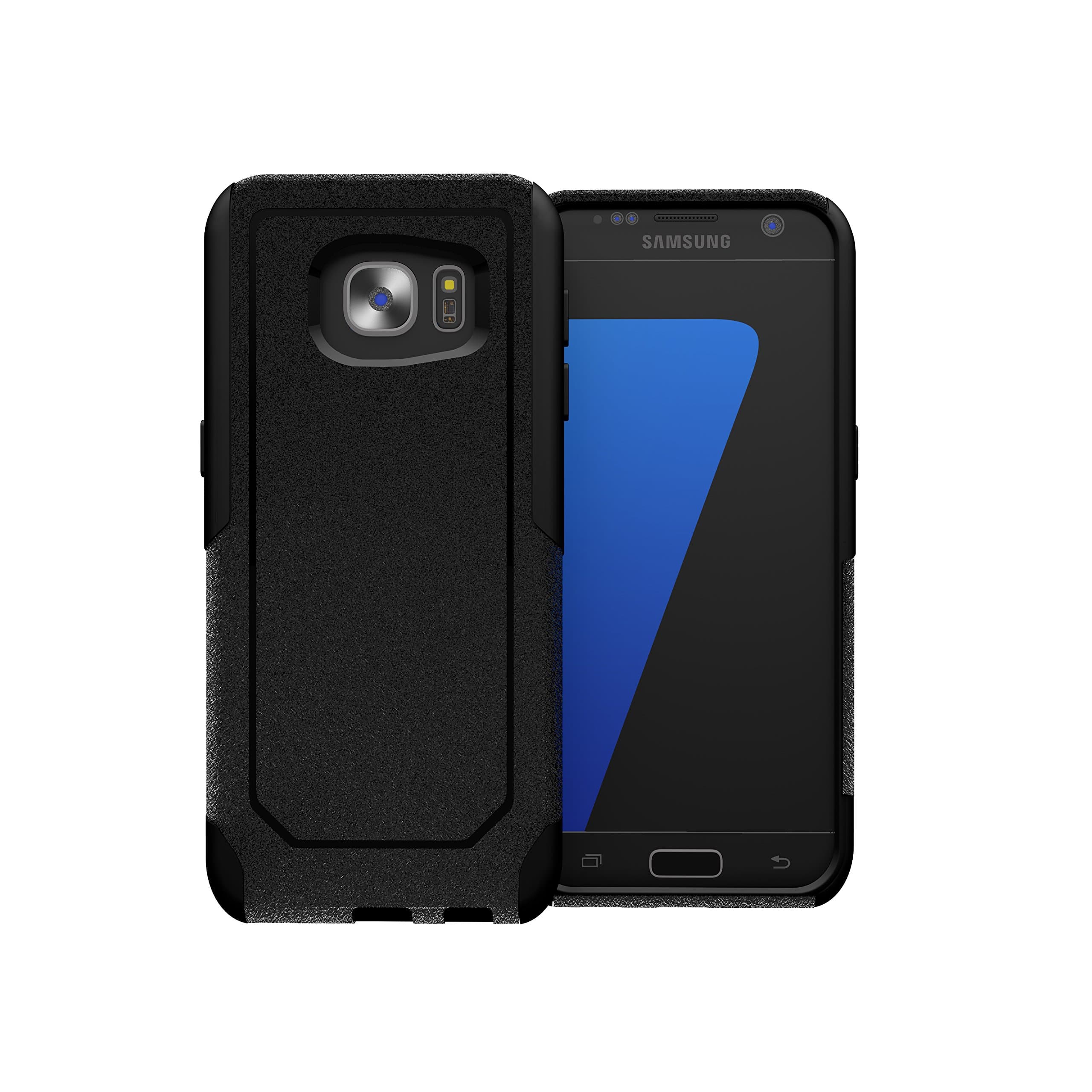 Galaxy S7 Edge Case, ToughBox® [Commute Series] [ Shockproof ] [ Slim ] [ Rugged ] [ Black ] for Samsung Galaxy S7 Edge Case [Fits OtterBox Defender & Commuter Series Clip]