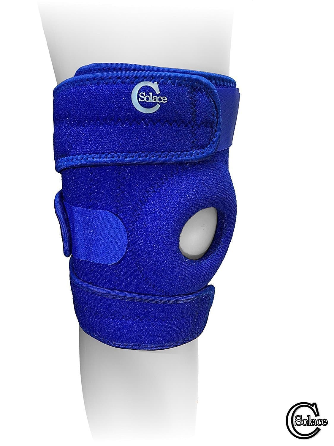 SOLACE CAREHigh Performance Medical Max Neoprene Knee Compression Support with Open Patella Stabilizer Brace Sports Support (Unisex) (ONE Size FITS Most, Blue)