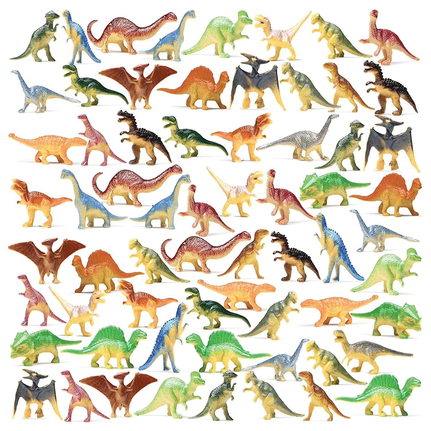 Prextex Box of Mini Dinosaurs (72 count)