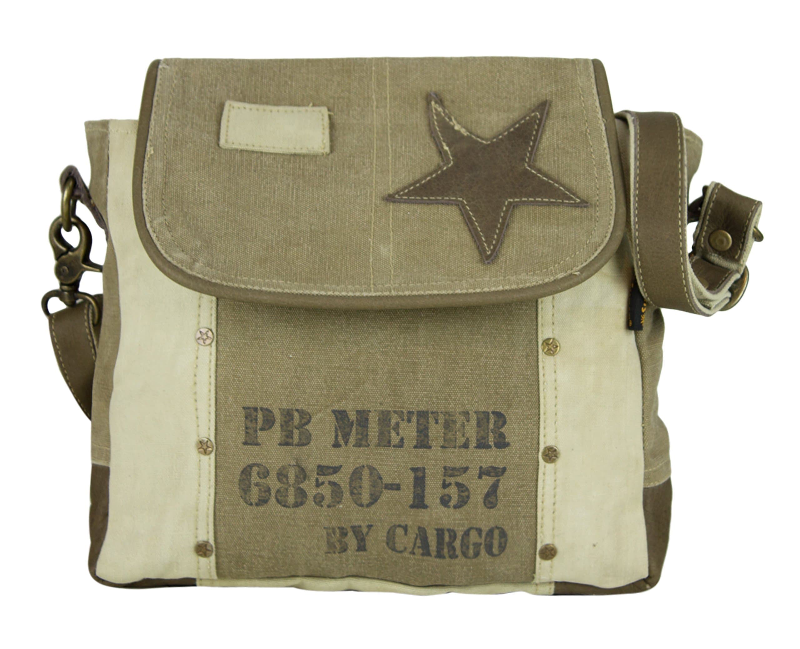 Sunsa Women's Vintage Bag Shopper Shoulder Bag Handbag made of Canvas with Leather 51773