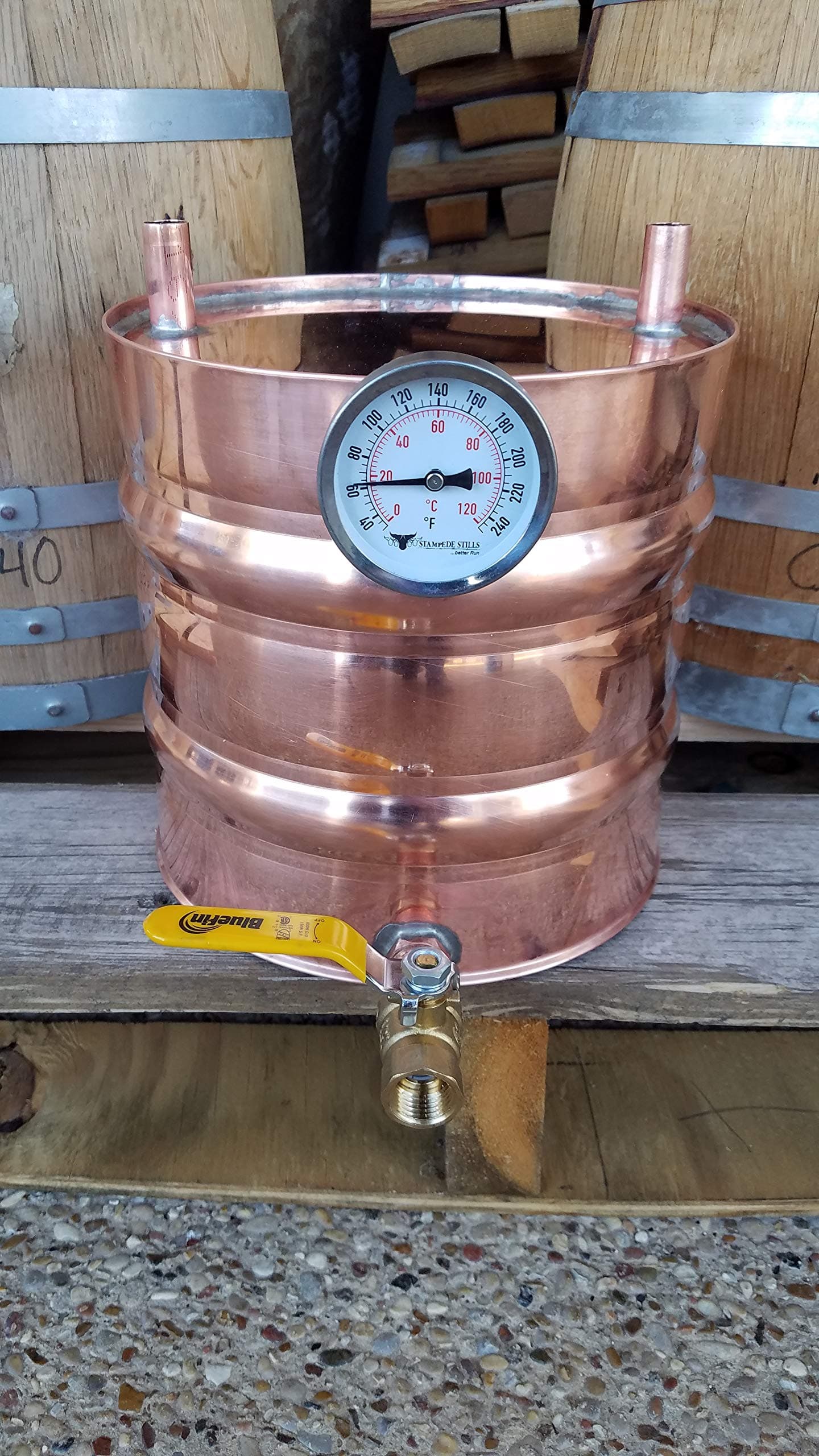 Copper Moonshine Thumper/Doubler (1.65 Gallon) for 5 Gallon Alembic Onion Top Whiskey Stills