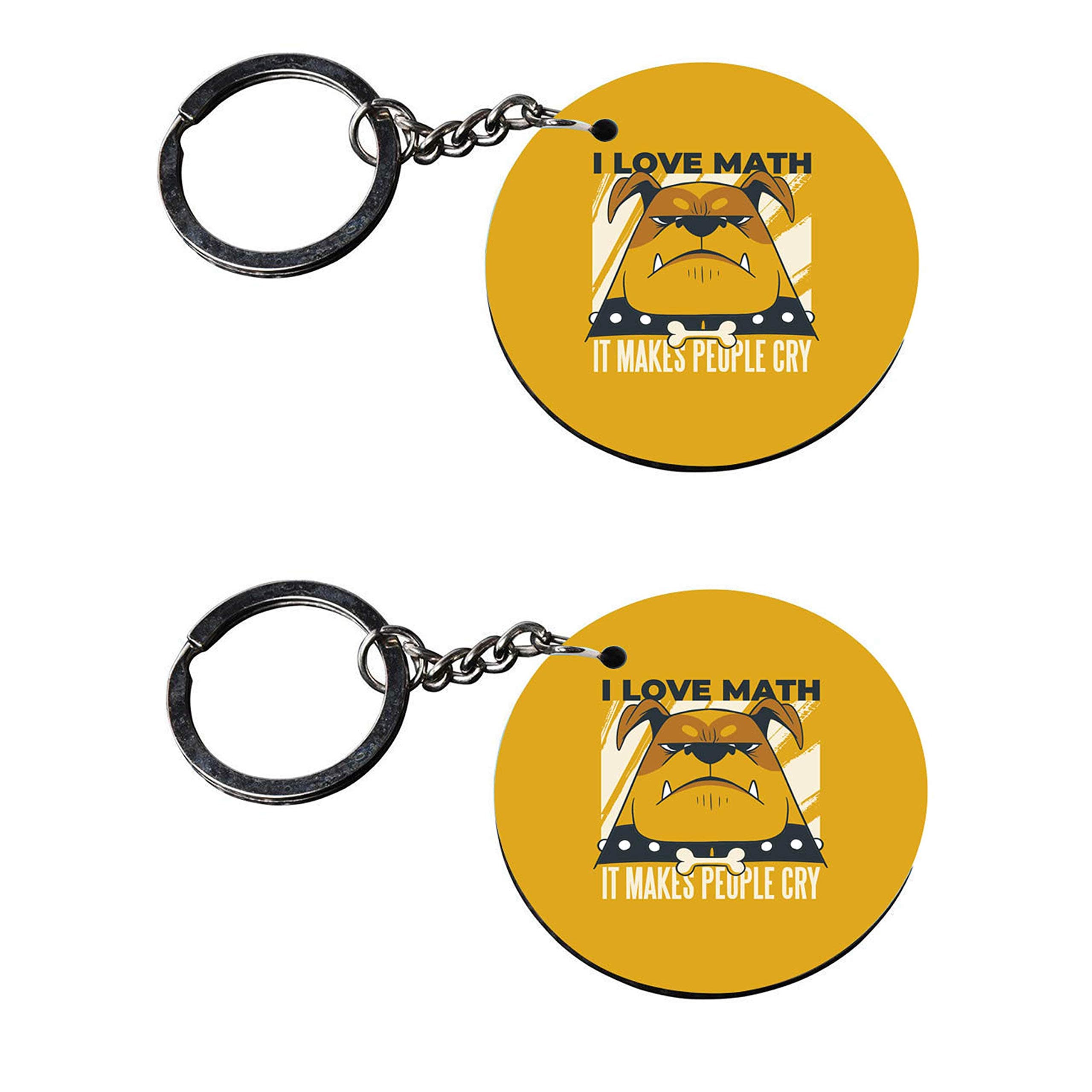 Tinywalk comic keychains bom wooden Printed Keyring & Keychain (2X2) inch set of 2 pieces