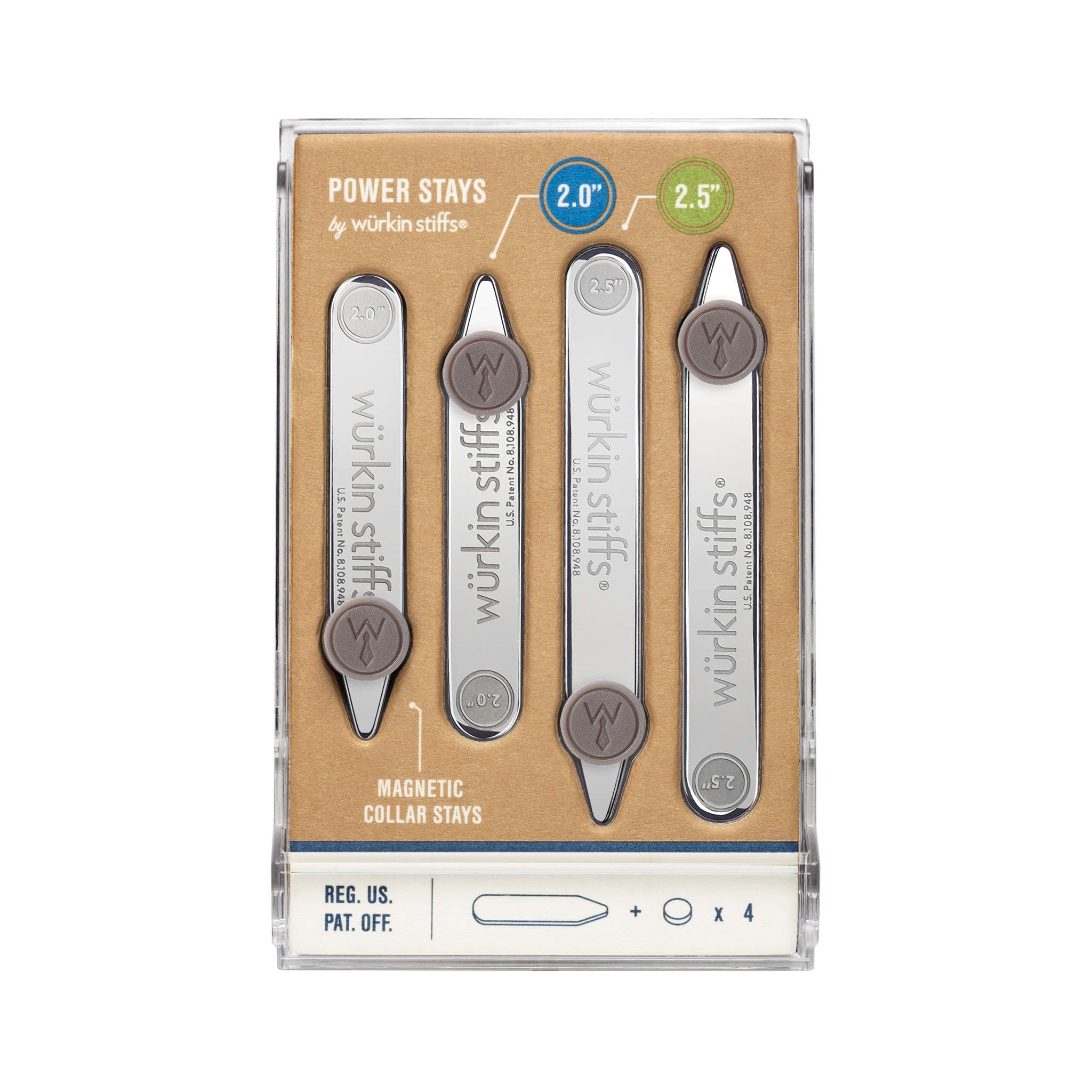 2.0-Inch And 2.5-Inch Power Stays Magnetic Collar By | 1 Pair Of Each Size Includes (2) 2.0” 2.5” With Storage Case As Seen On Shark Tank