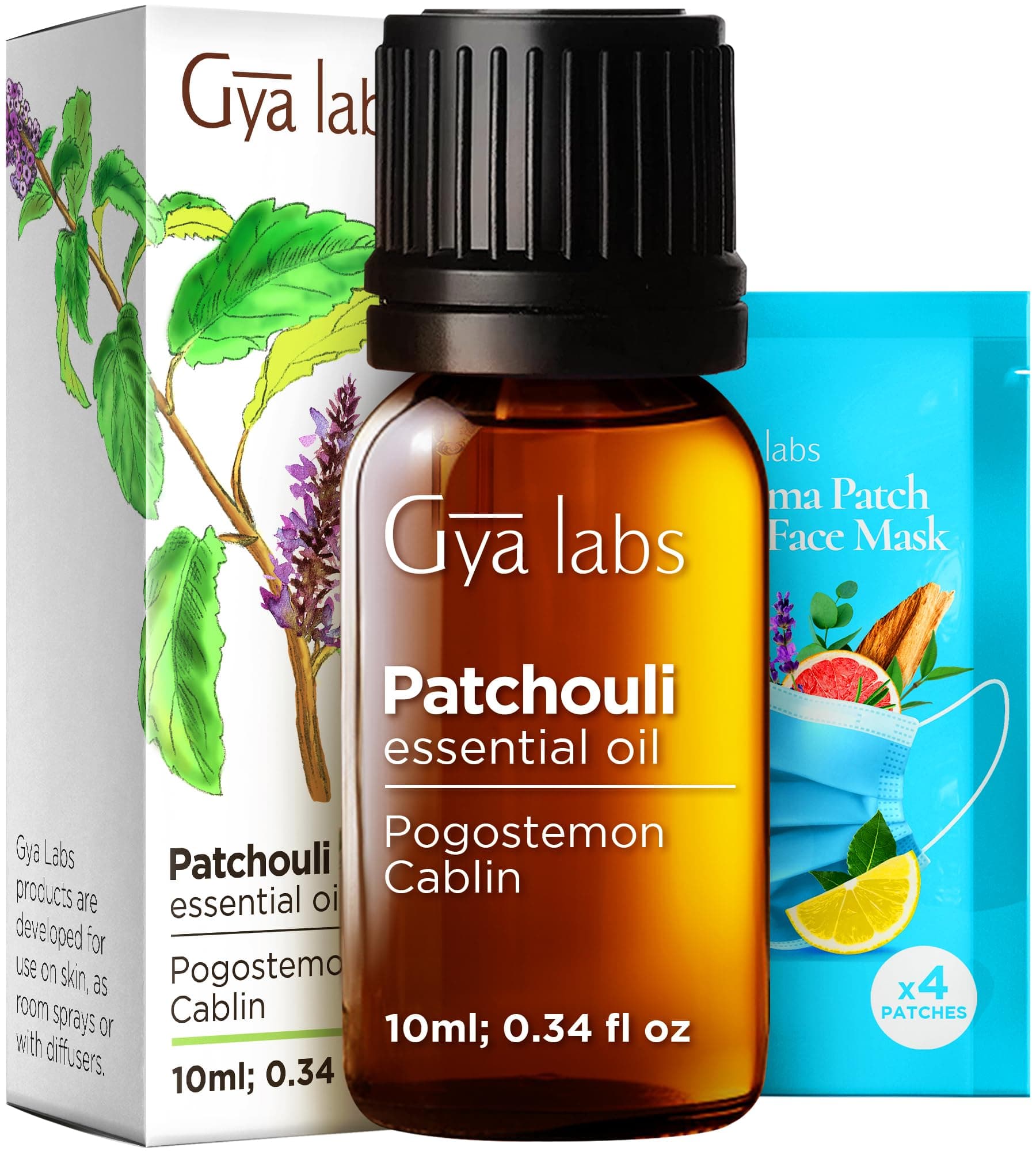 Patchouli Oil for Diffuser & Aromatherapy - Therapeutic Grade Patchouli Essential Oil for Skin - Patchouli oil for body, Perfume & Candle Making (10ml)