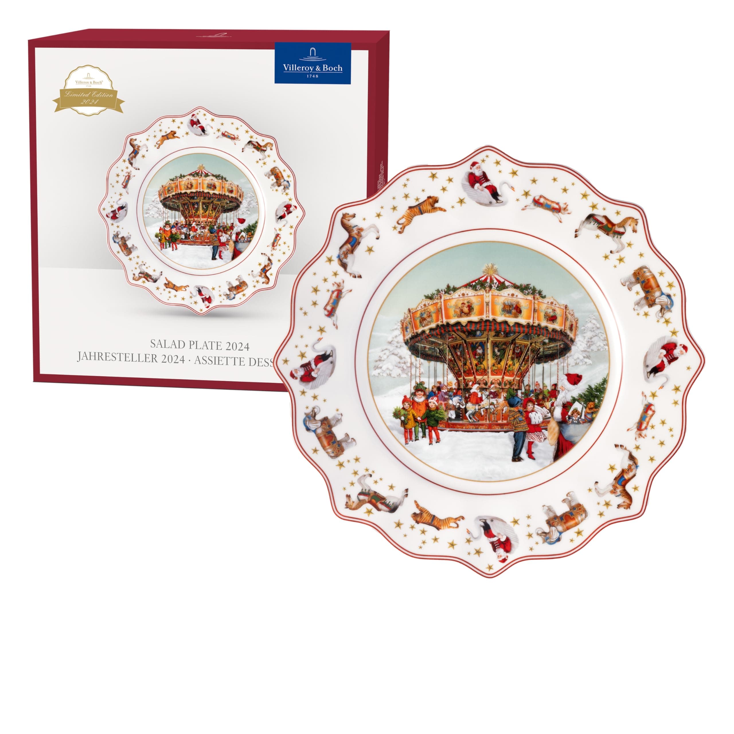 Villeroy & Boch Annual Christmas Edition Year Plate 2024 Colourful, Christmas Plate, Collectable, Tableware, Ceramic, Christmas Tableware, Premium Porcelain