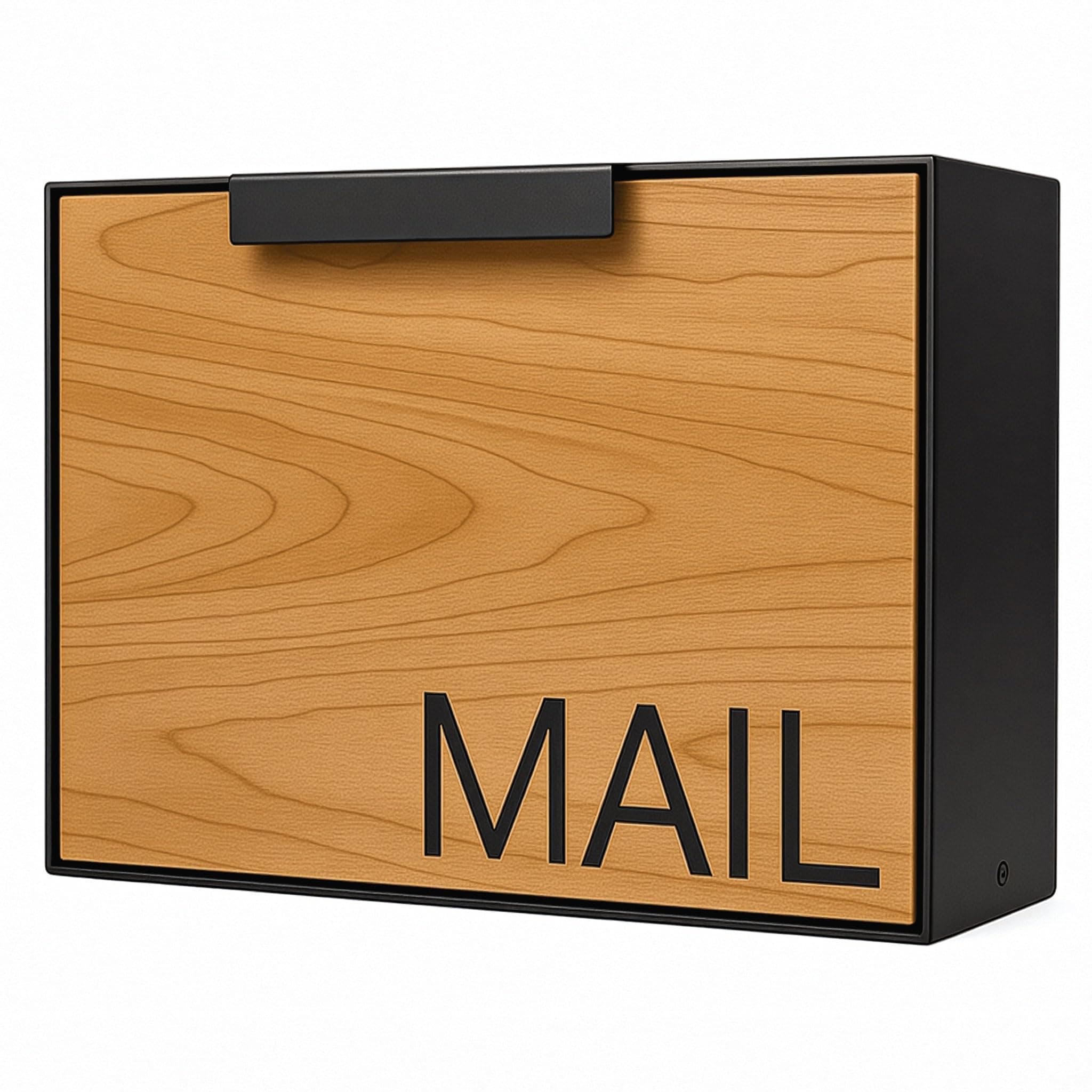 Wall Mount Mailbox, Modern Wood Mailbox for House Allen
