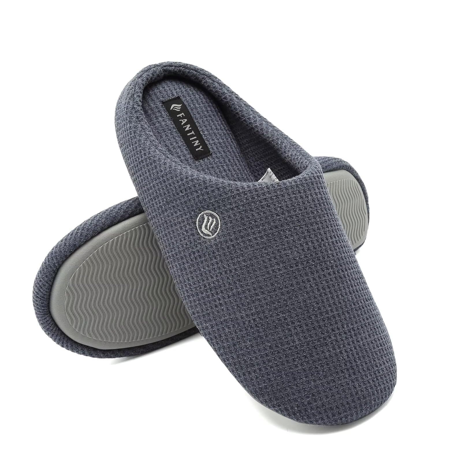 Unisex Men's Women's Memory Foam Slippers Comfort Cotton-blend Closed Toe House Shoes Indoor Scuff