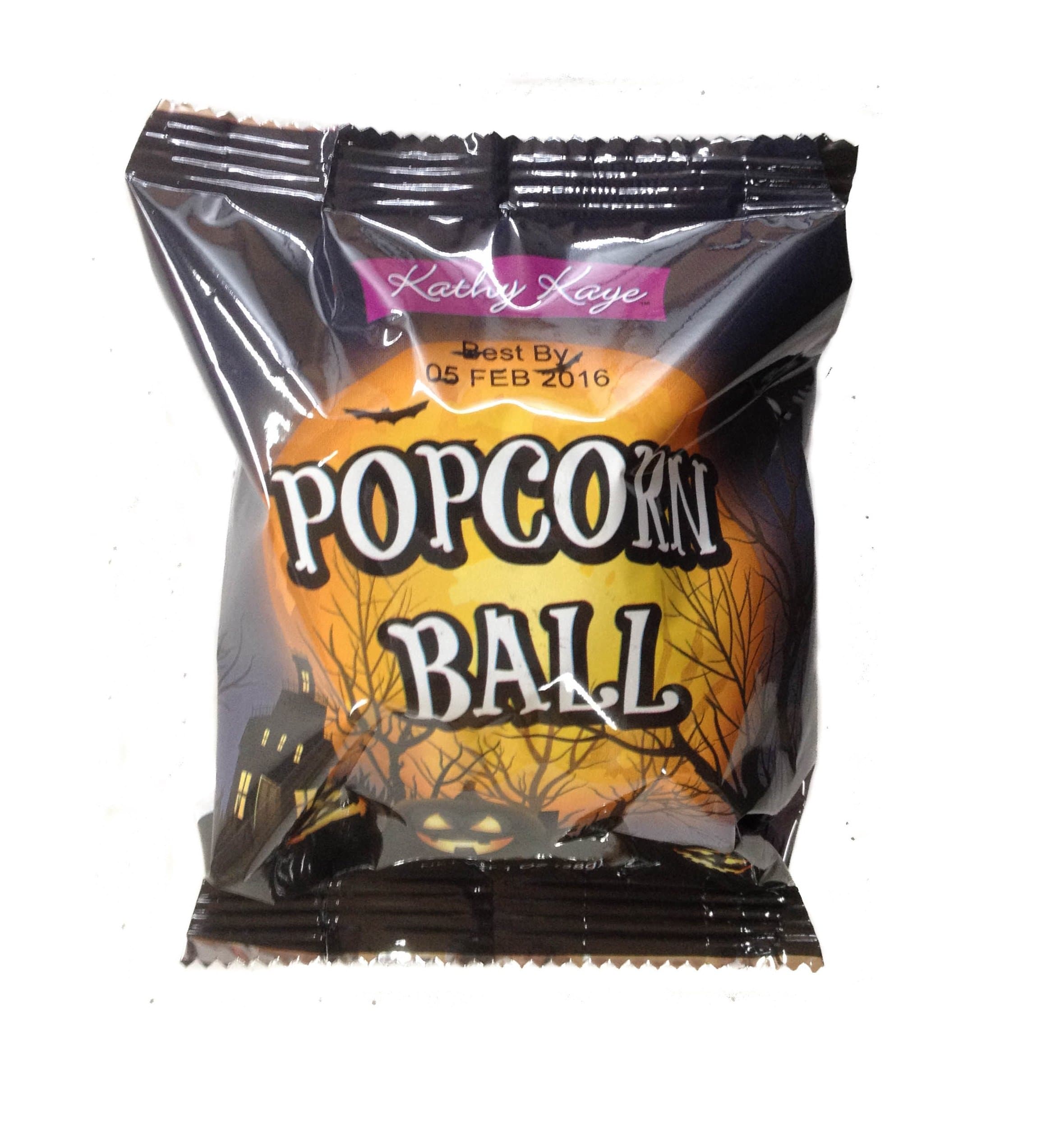 Halloween Popcorn Balls Sweet and Salty 12 oz. Bag of 12 Popcorn Balls