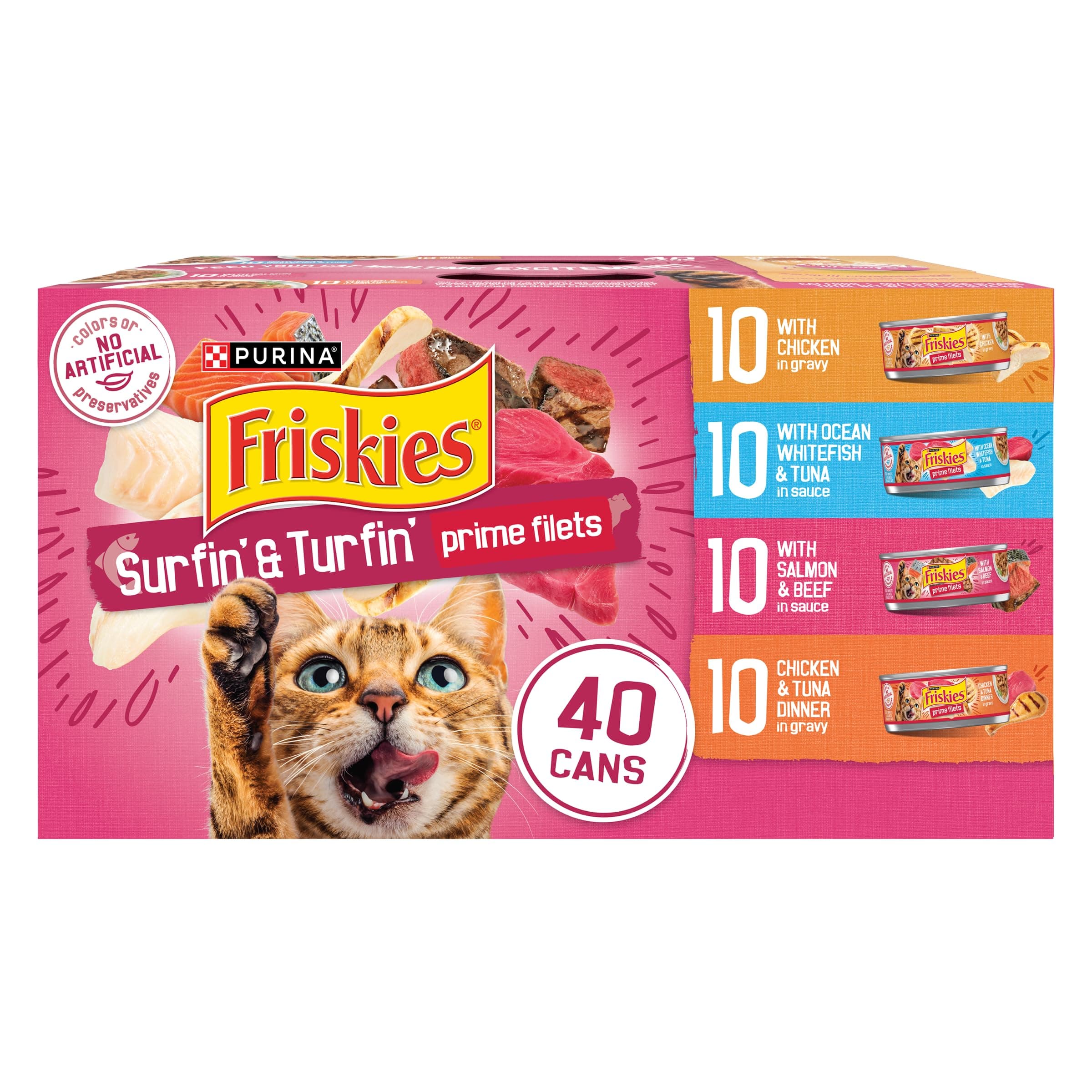Purina Friskies Wetcat Food Variety Pack (pack may vary) (40) 5.5 oz. Cans 17084