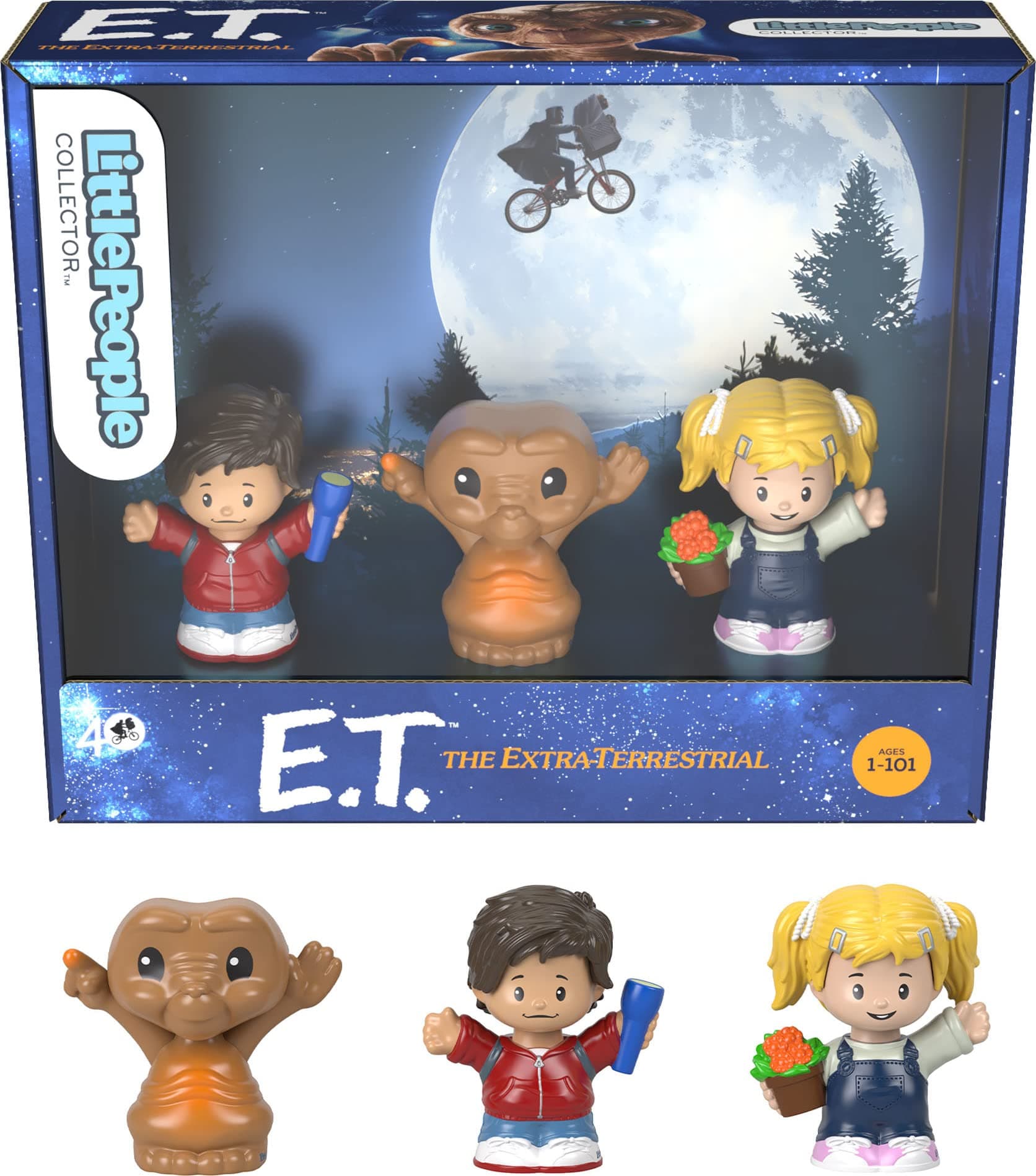 LITTLEPEOPLE COLLECTOR Little People E.T. The Extra-Terrestrial Special Edition Figure Set in Display Gift Package for Adults & Fans, 3 Figurines