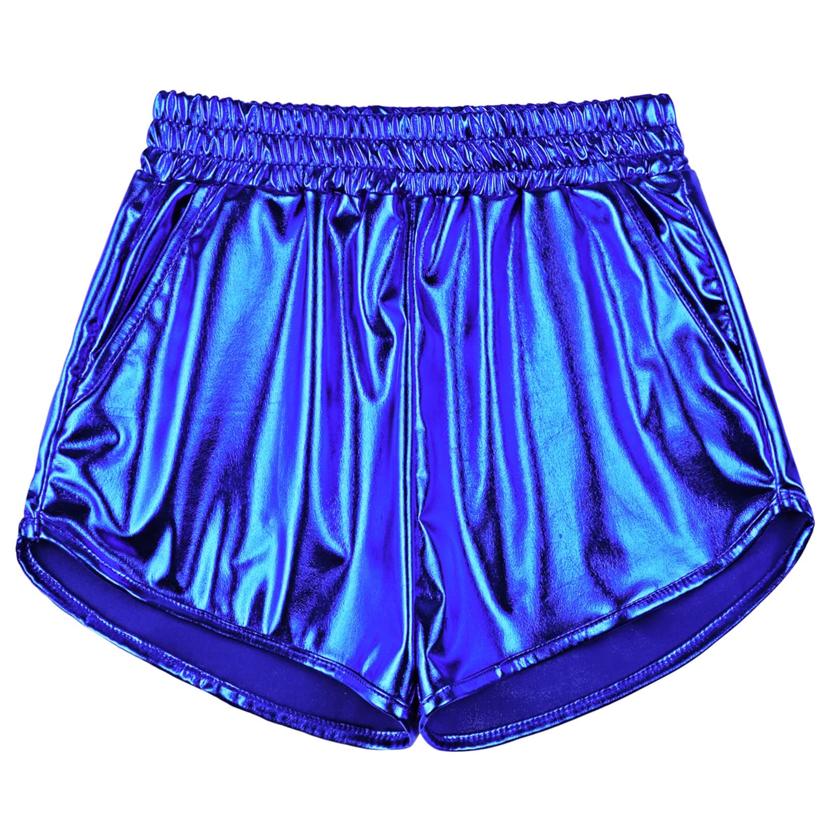 Girls Metallic Shorts Sparkly Shiny Hot Pants Gold/Silver/Pink Outfit