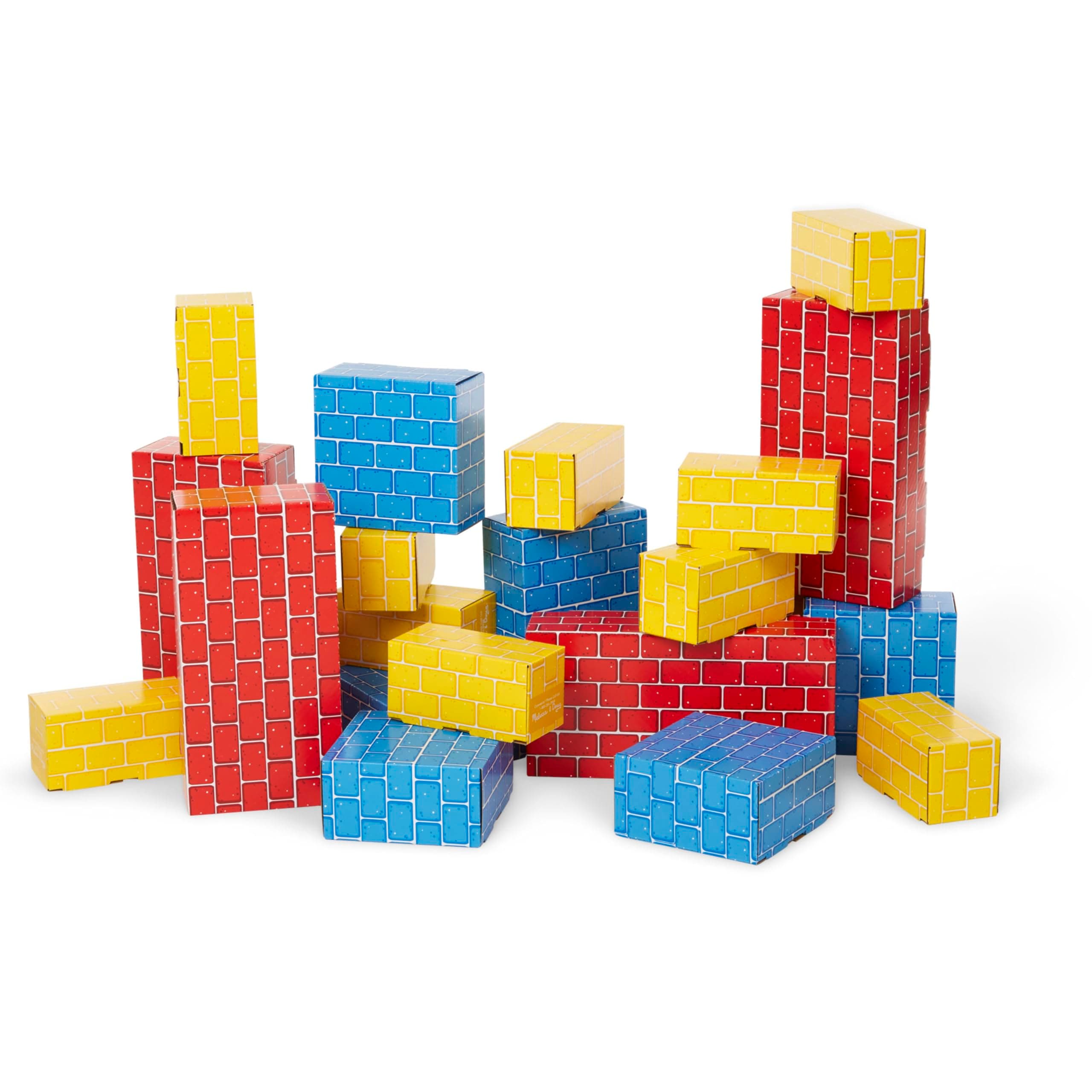 Melissa & Doug Jumbo Extra-Thick Cardboard Building Blocks - 40 Blocks in 3 Sizes