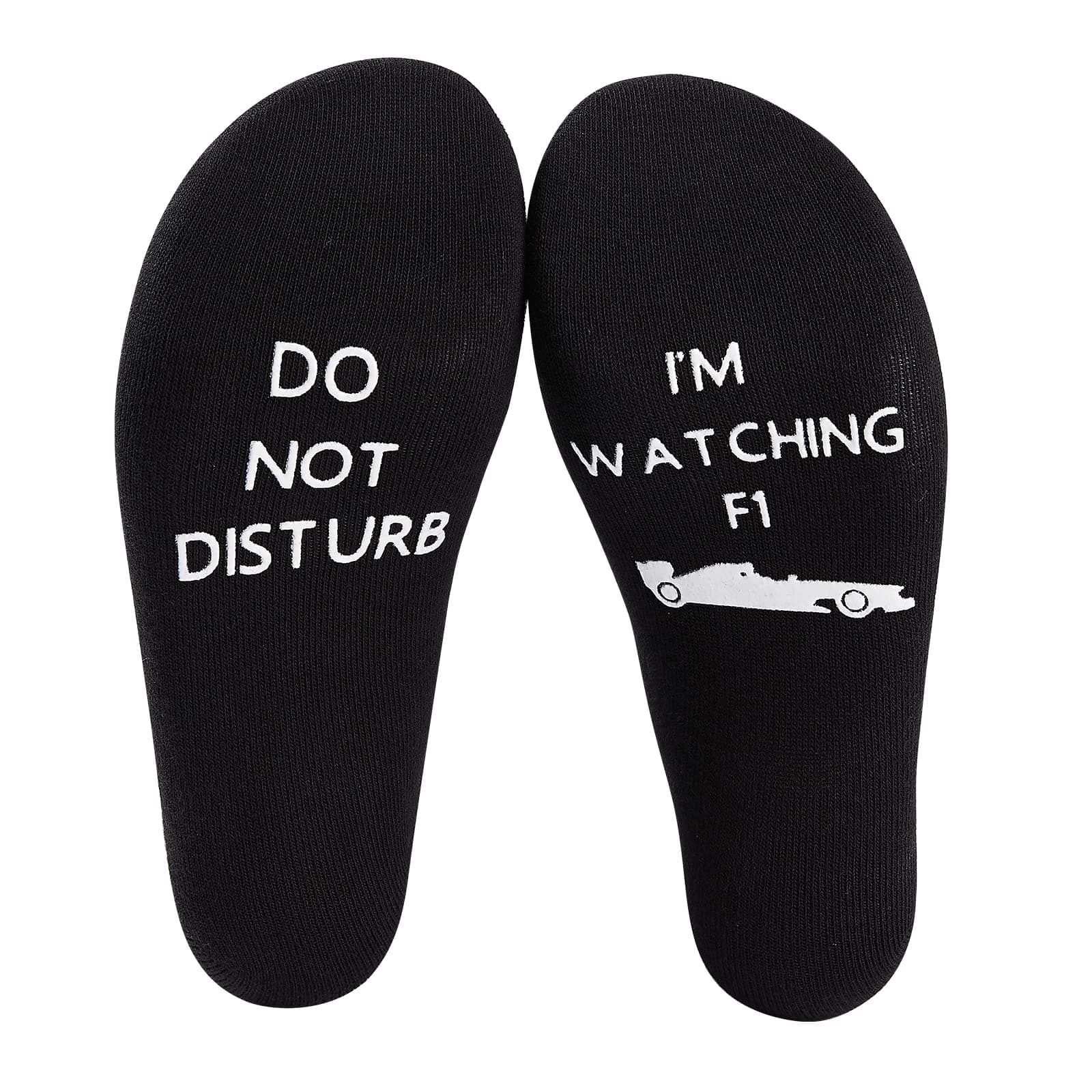 Do Not Disturb I'm Watching F1. Racing Car/Sports Car Novelty Socks, Birthday Gift, Sports gift,Gift for Family Friend.Men Women Socks…