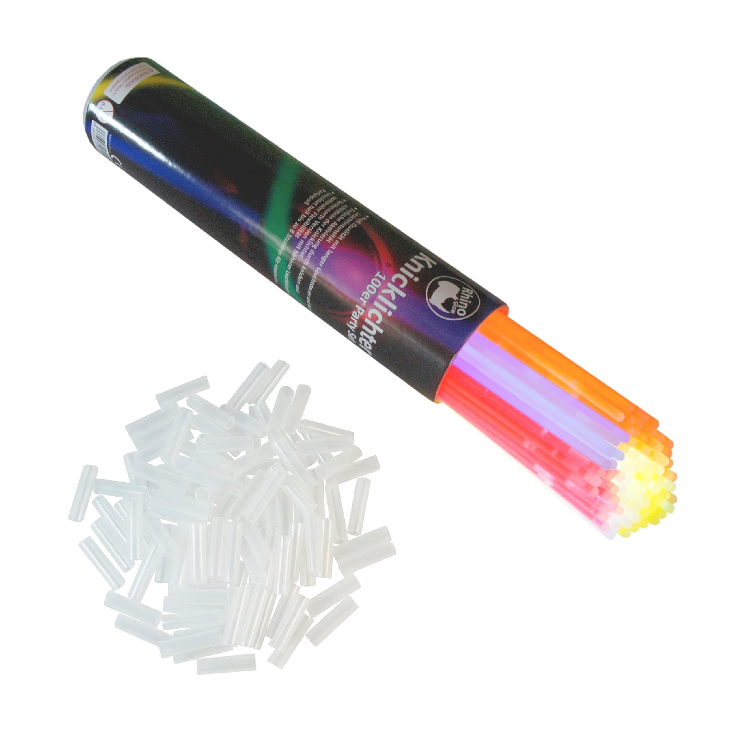 Rhino Glow; Glow Sticks, 200 Party Set glowsticks Light Sticks Glow Stick 5 Colors Set + Connector