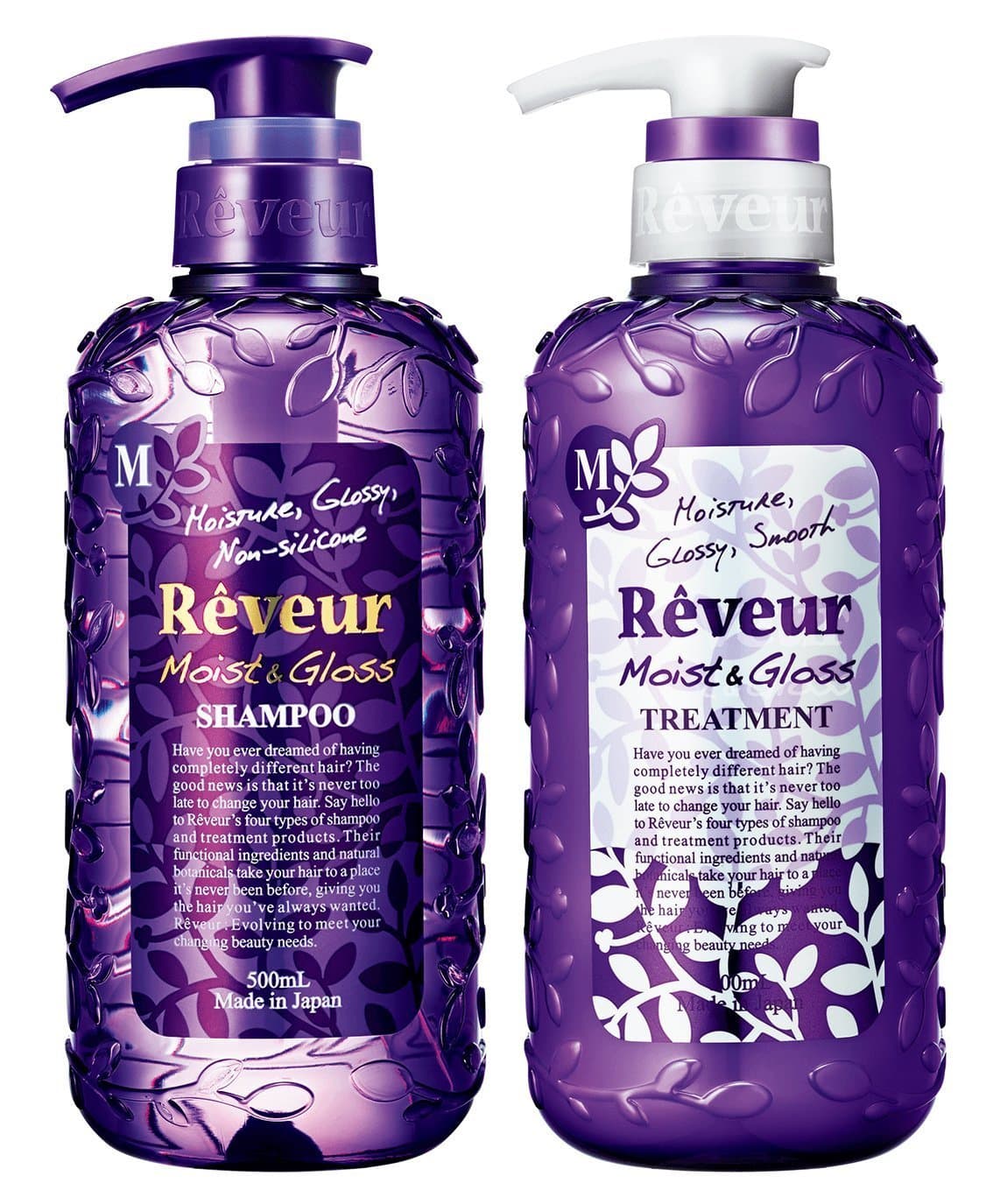 Non Silicon Moist & Gloss Shampoo & Conditioner 500ml Set