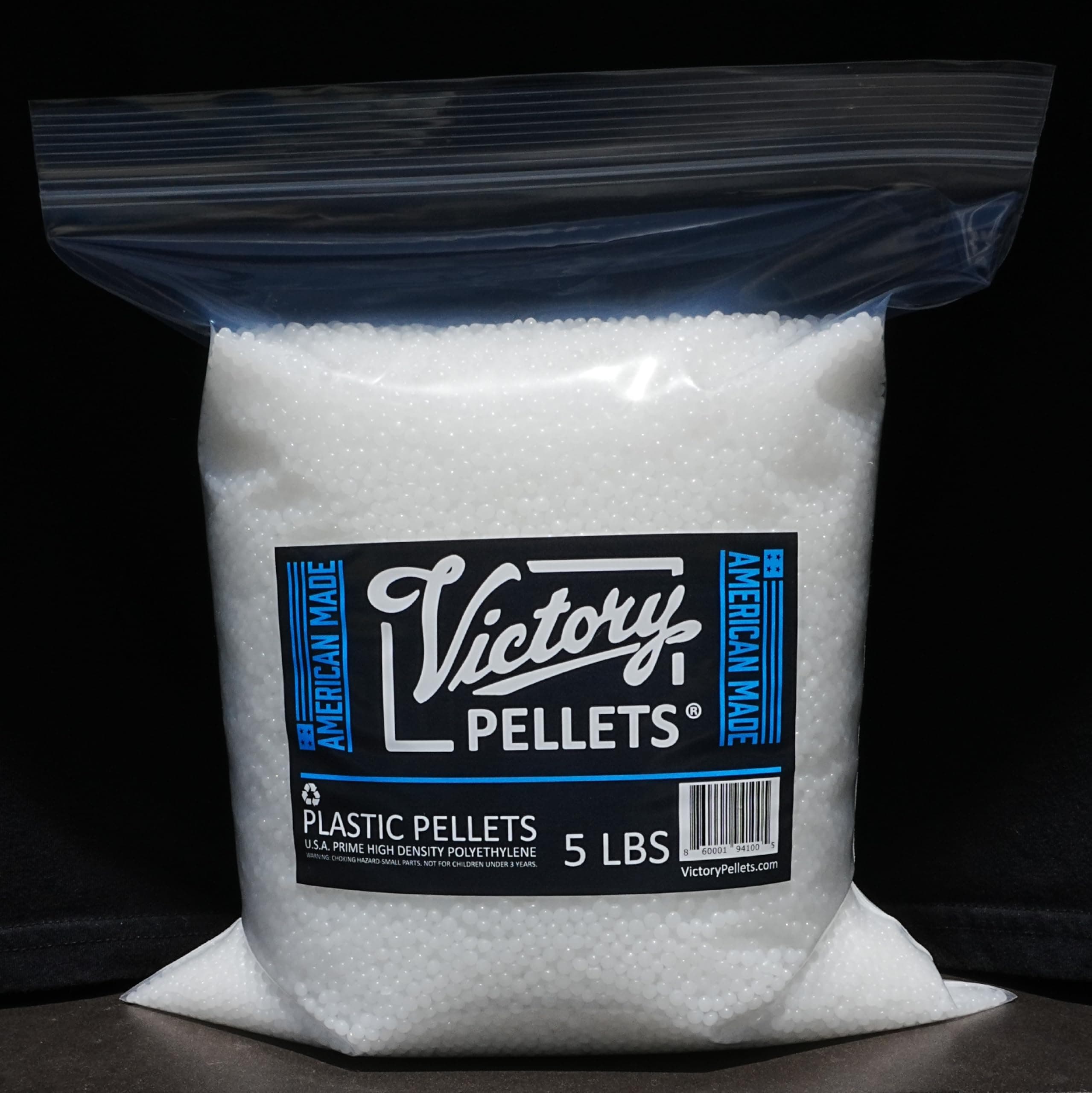 Victory Pellets 5 LB - USA-Made Plastic Pellets for Weighted Blankets, Sewing & Textile Filling - Smooth Pour