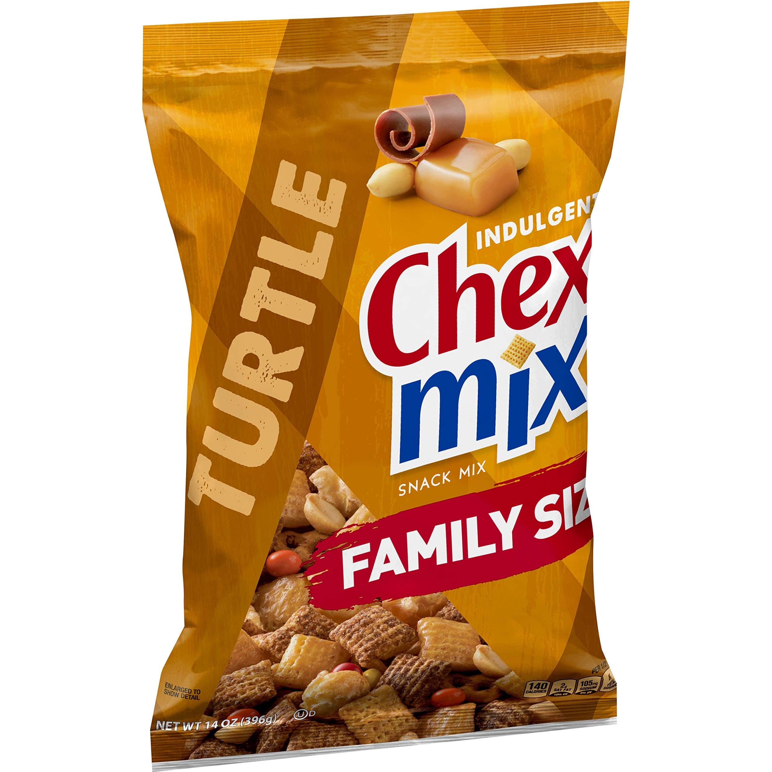Chex Mix Snack Mix, Turtle, Indulgent Snack Bag, 14 oz
