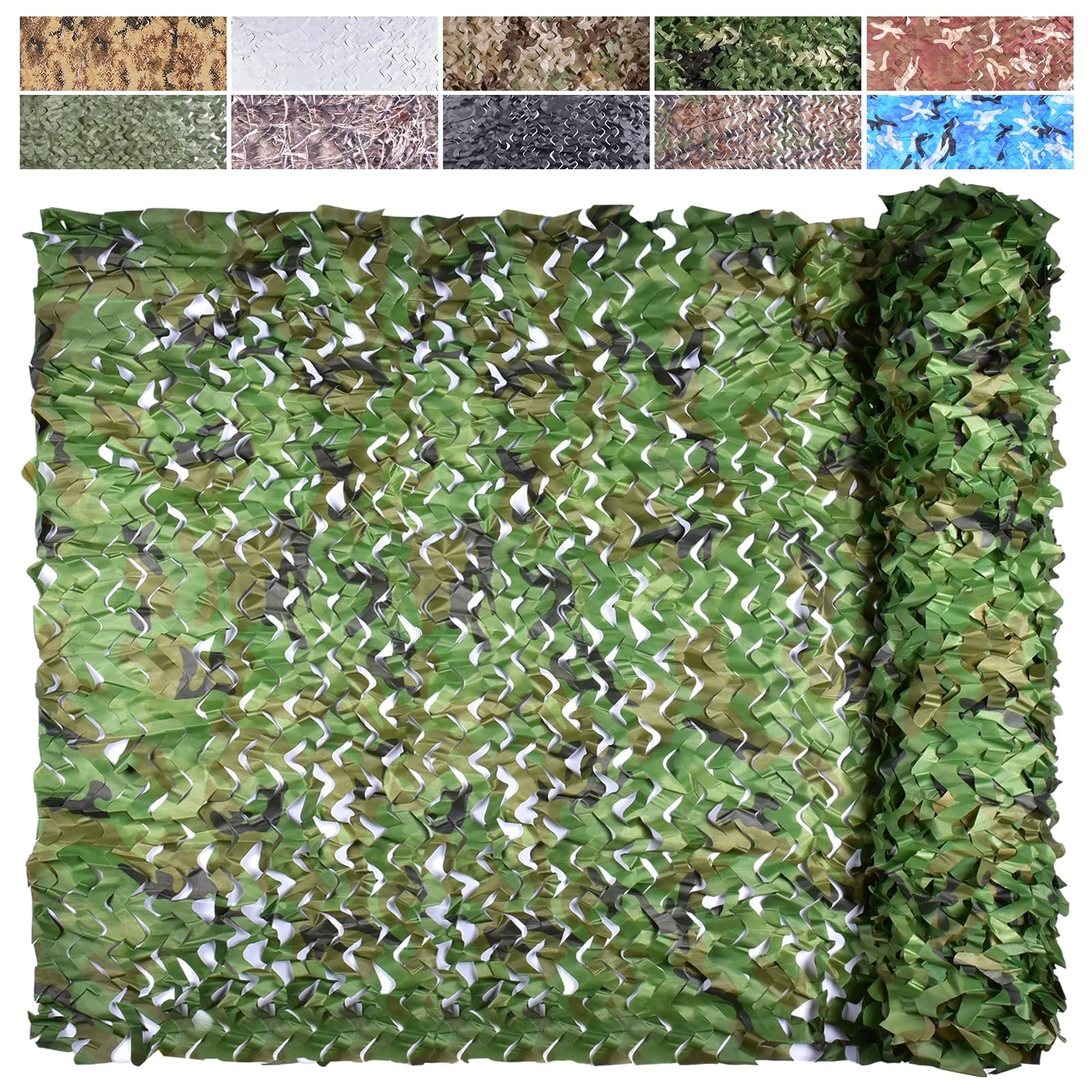 iunio Camo Netting, Camouflage Net, Bulk Roll, Mesh, Cover, Blind for Hunting, Decoration, Sun Shade, Party, Camping, Outdoor