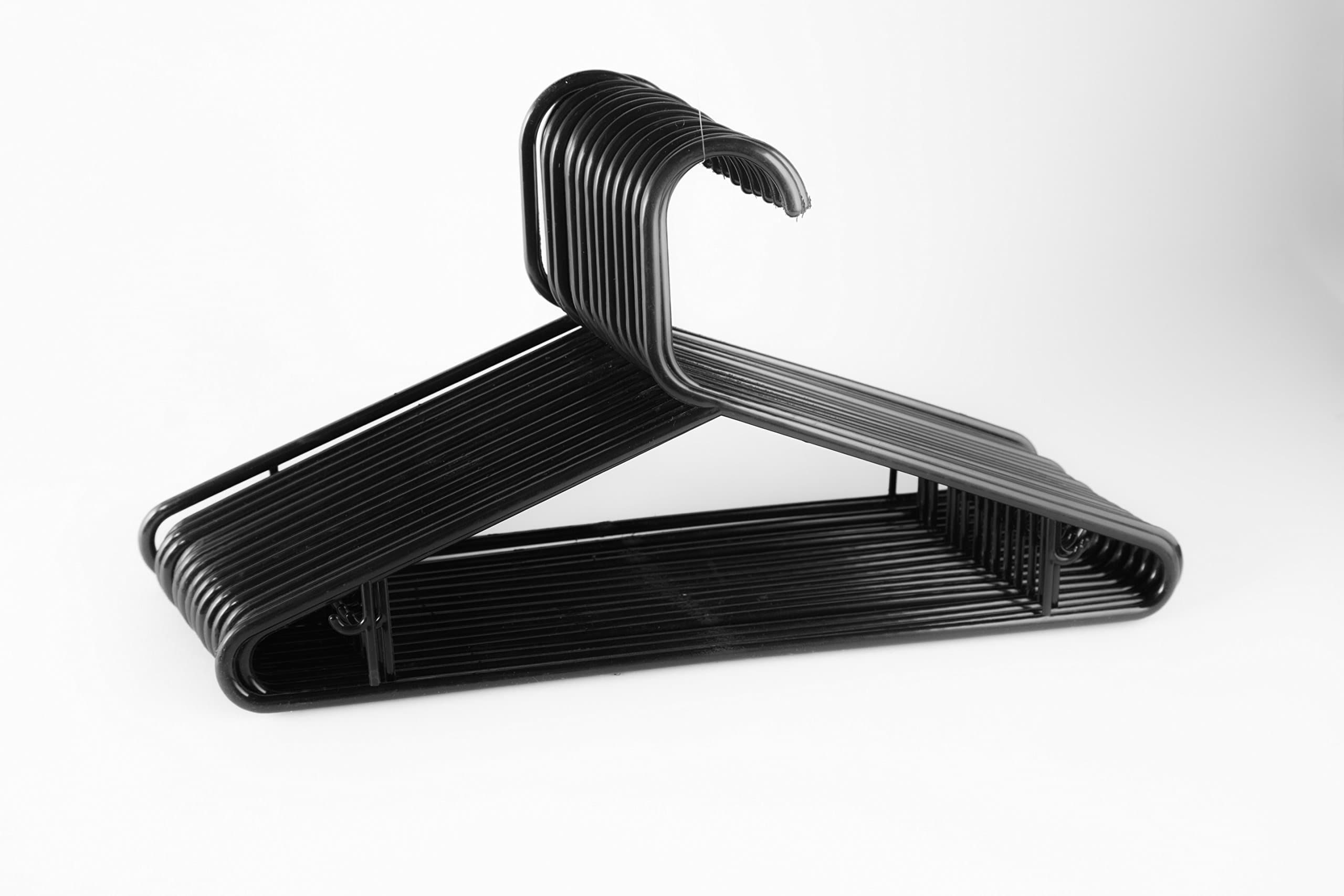ASI PLASTIC Lightweight Plastic Adult Hangers. Black- 16 ct.