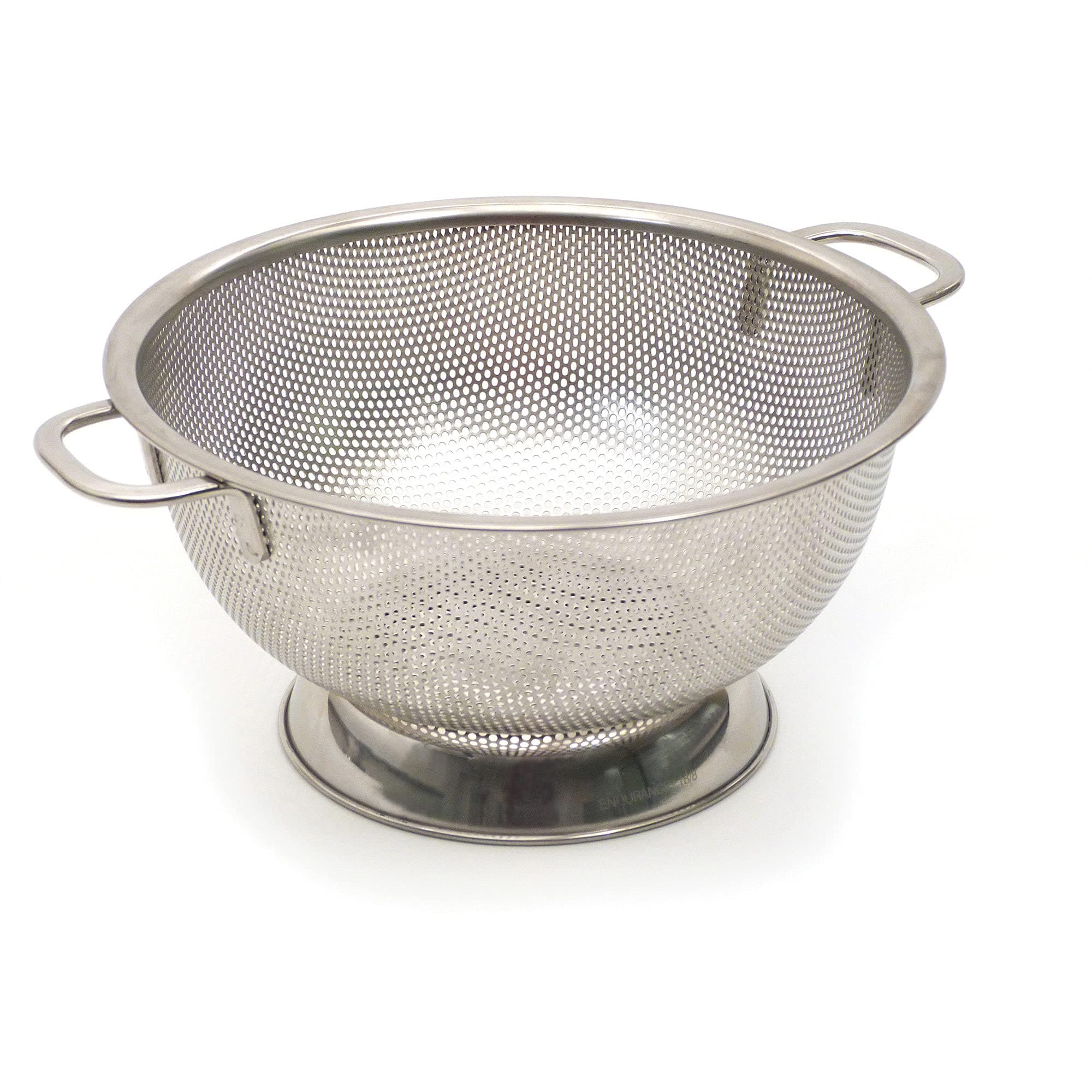 RSVP International 8023 Endurance Kitchen Collection Colander Strainer, Pierced Stainless Steel