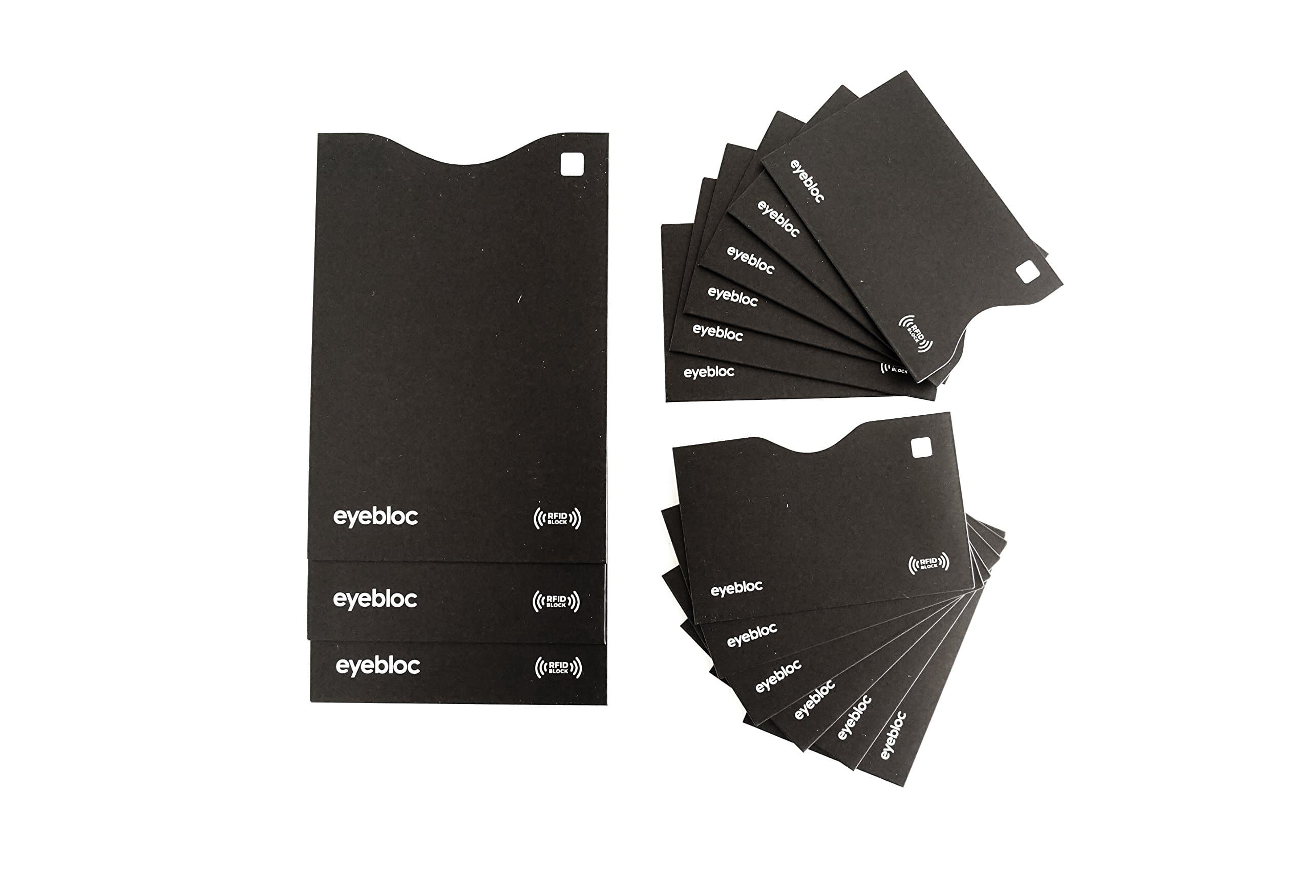 RFID Blocking Sleeves Set of 15 (12 Credit Card & 3 Passport Protectors) Premium Identity Theft Protection for Your Purse or Wallet