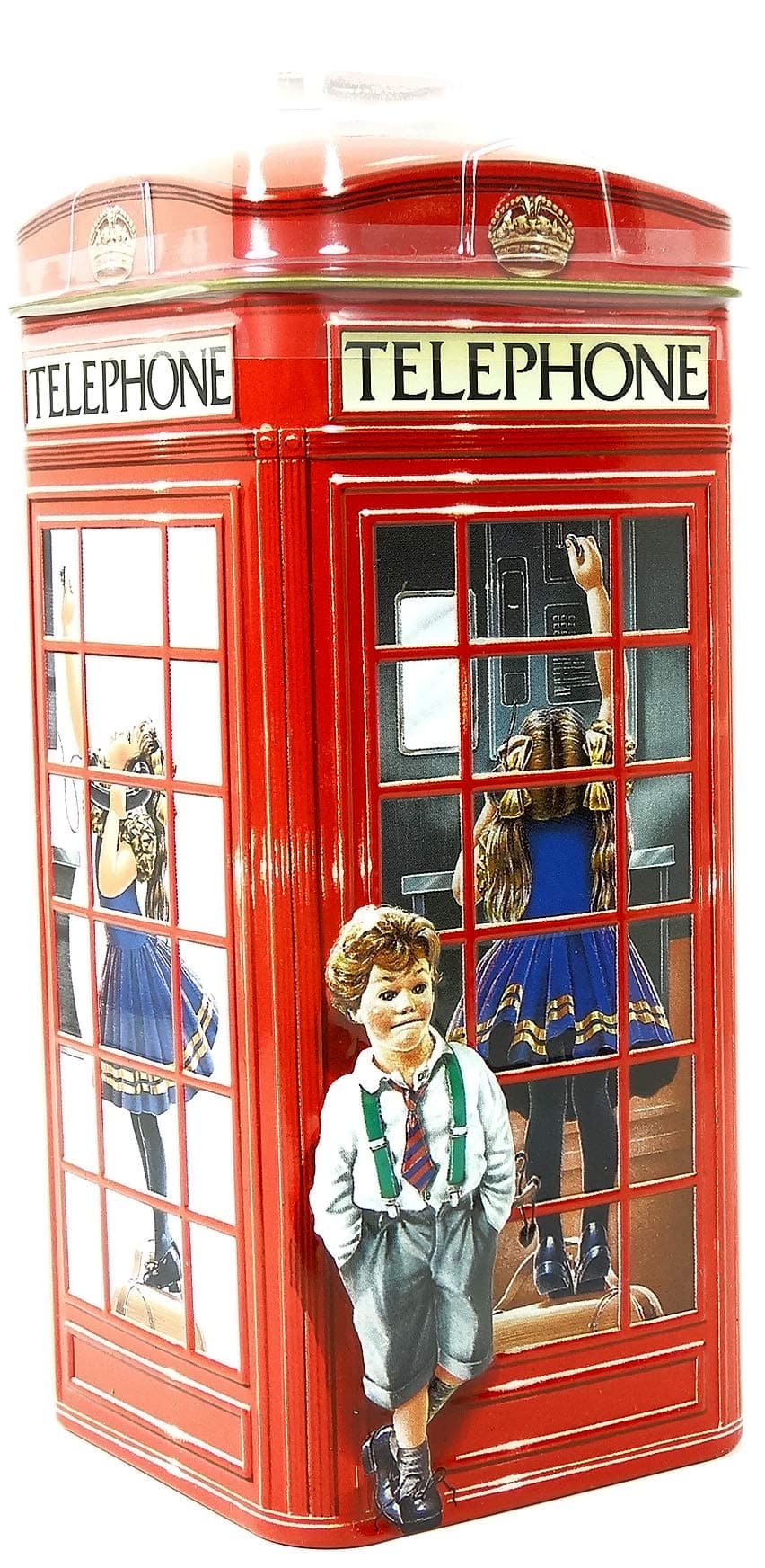 London Red Telephone Box Money Box Filled with Traditional English Dairy Cream Toffees