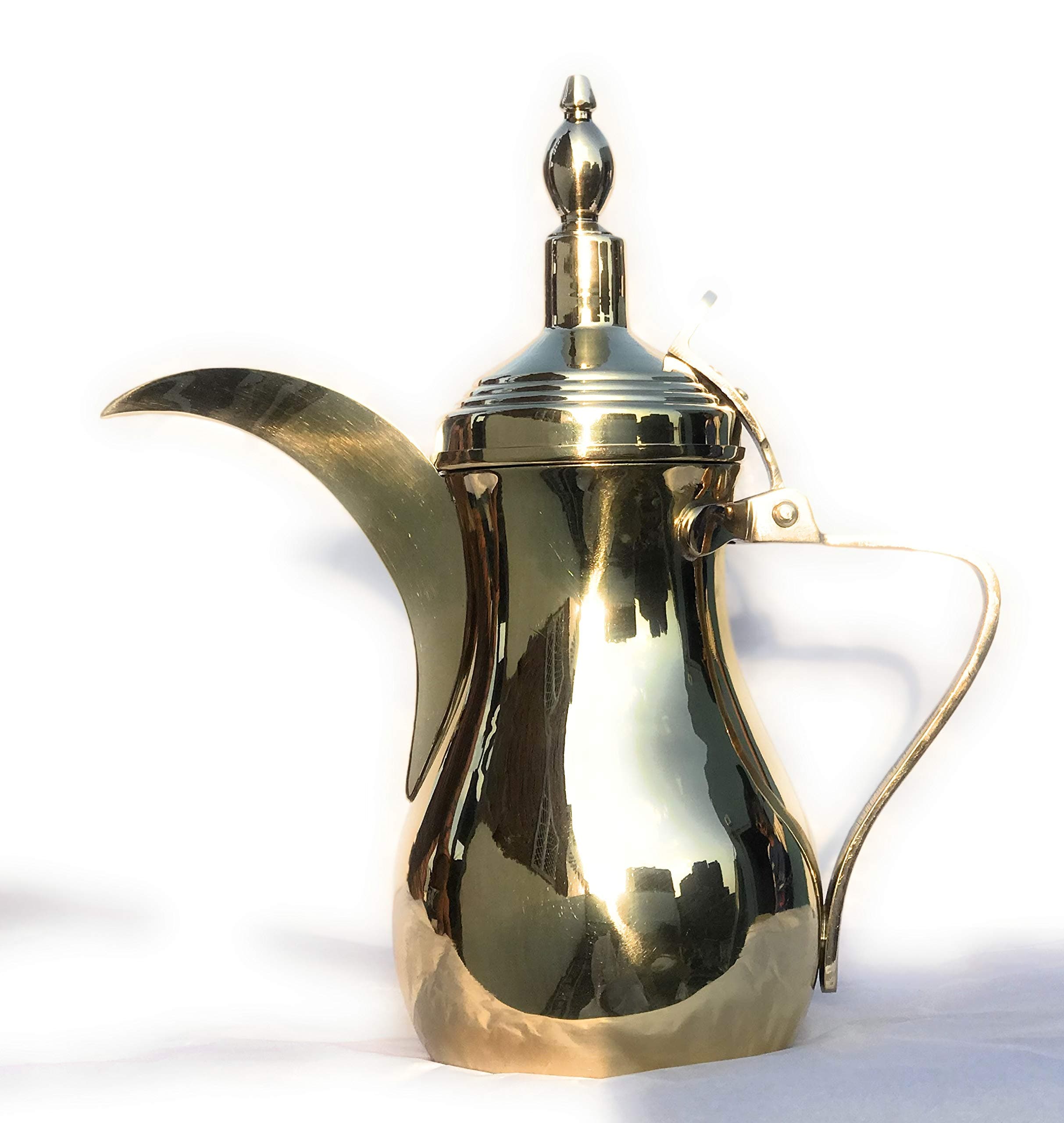 Arabian Coffee Pot (Dallah Raslaan) (Brass, 11)