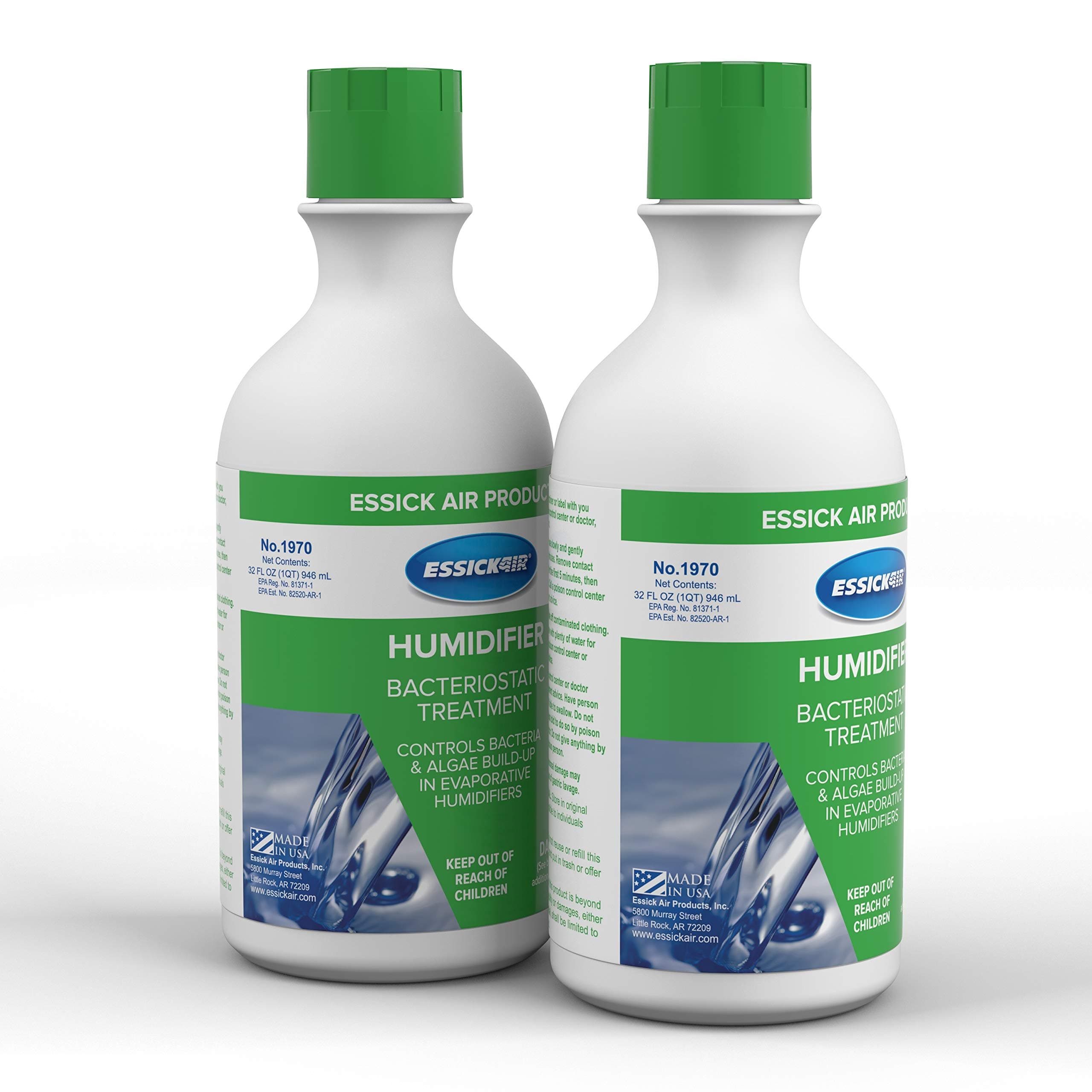 2 Pack: Essick Air 1970-2 Humidifier, 2-Quart Bacteriostatic Treatment, 2 Pack, Clear