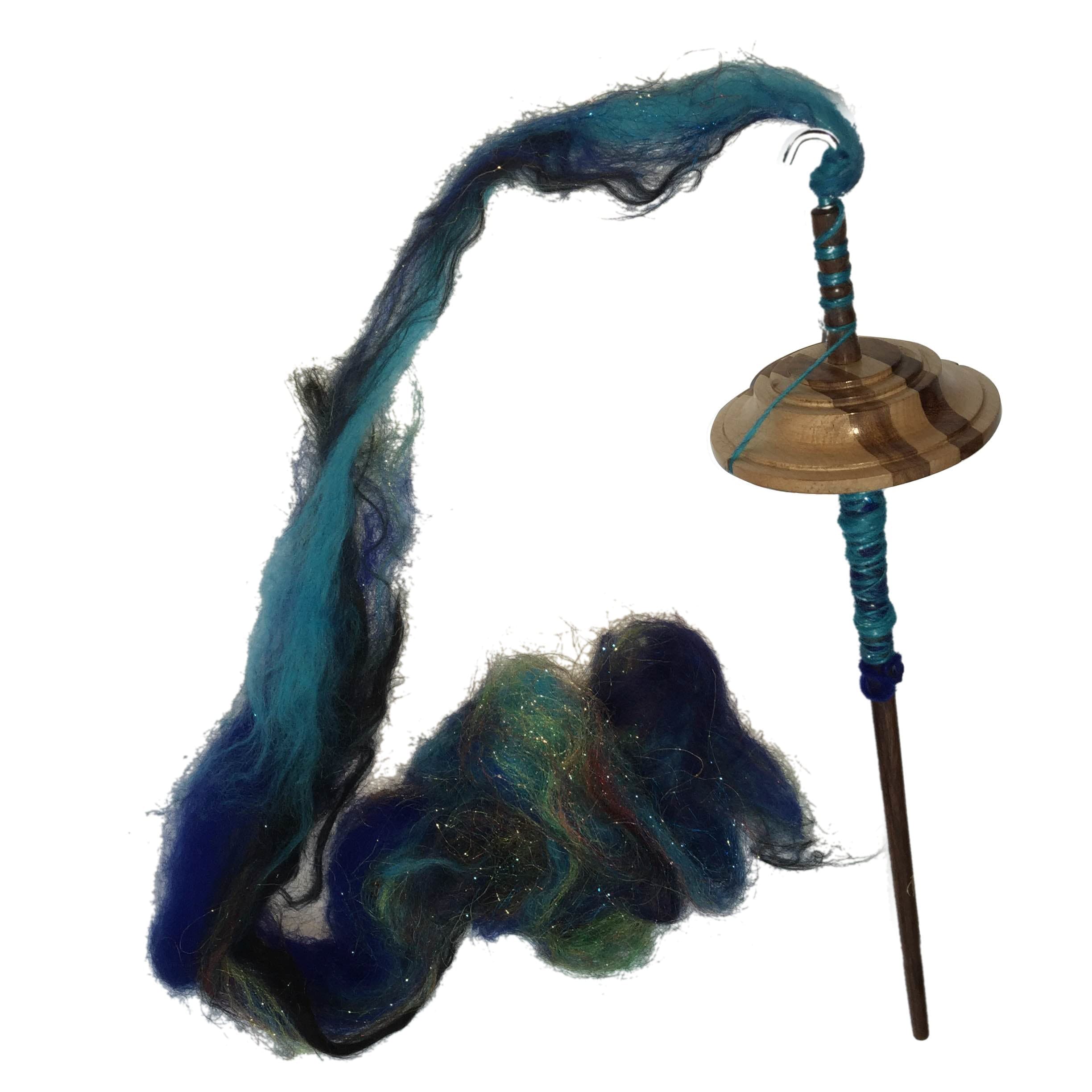 Harmony Drop Spindle by Kaituna- Hand made in Beech and Indian Rosewood for hand spinning of yarn