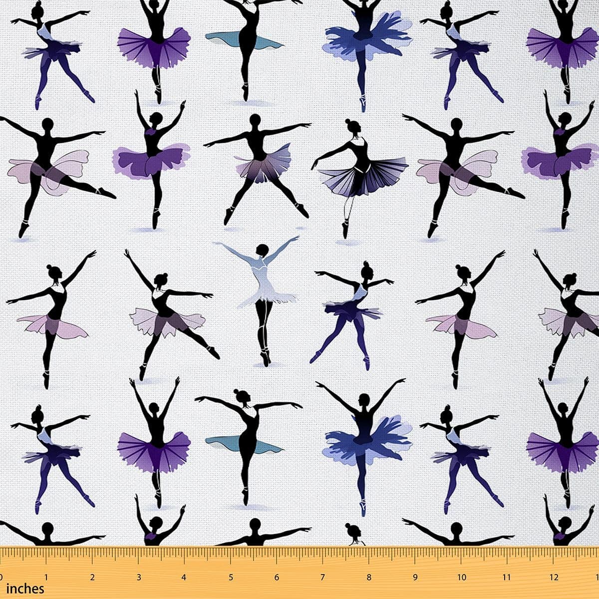 Ballet Fabric by The Yard Ballerinas Decorative Fabric for Quilting Sewing Girls Princess Style Upholstery Fabric Retro Classic Dancers Fabric by The Yard,DIY Craft Patchwork Clothing 1 Yard