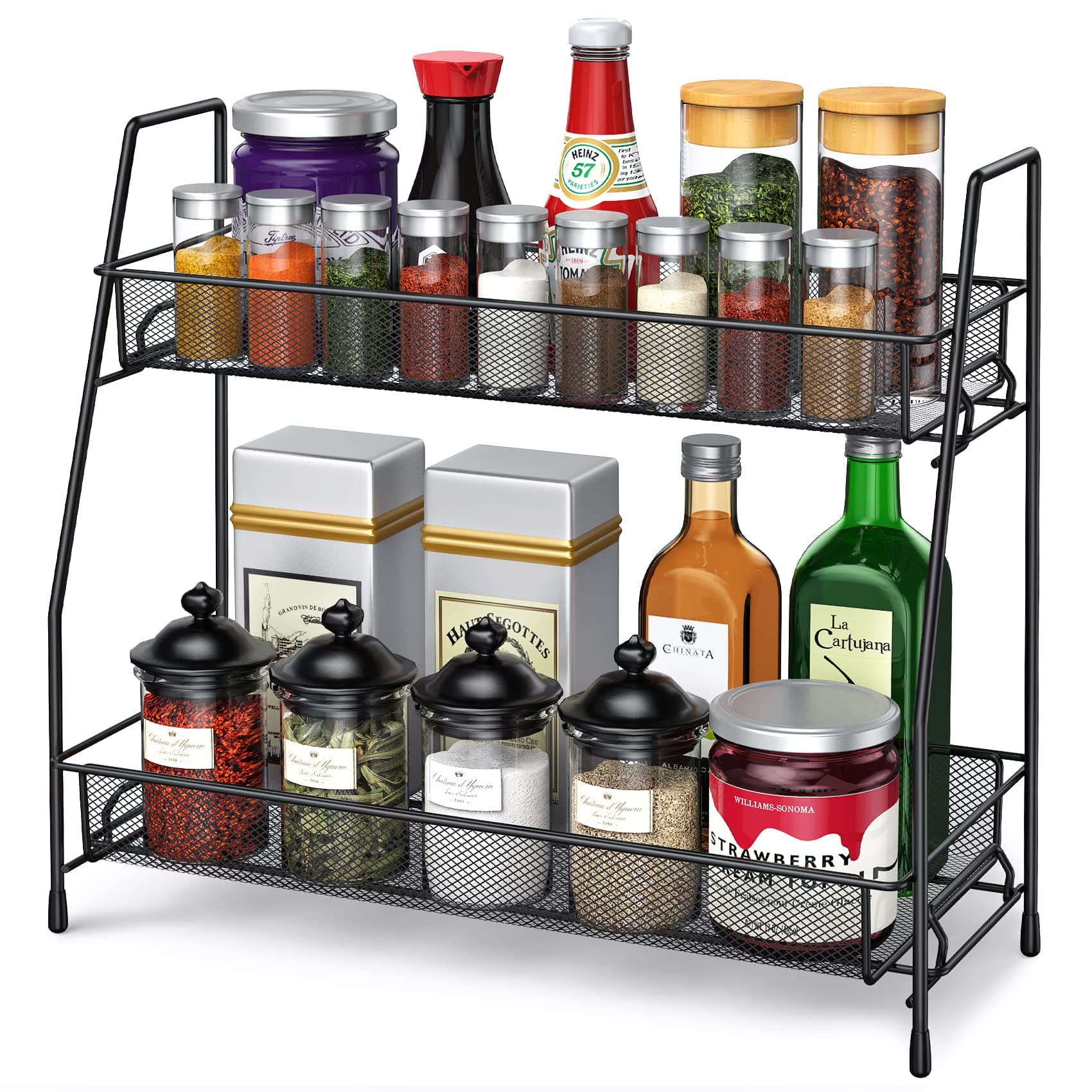 Spice Rack Organizer for Cabinet, Bathroom Organizer Countertop, Bathroom Counter Organizer, Kitchen Countertop Organizer, Bathroom Vanity Organizer